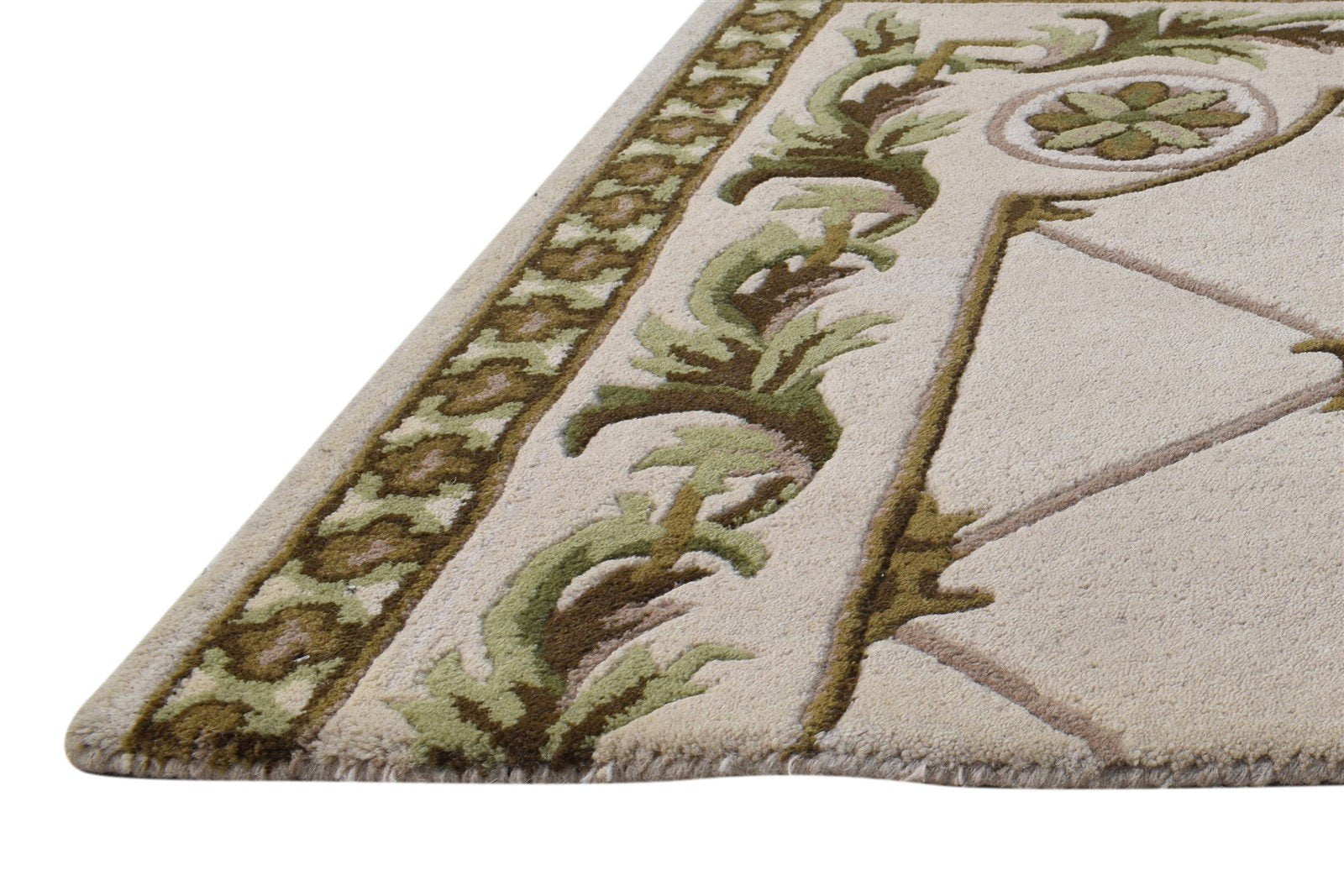 Hand Tufted Cream Wool Rug 2' X 3' Persian Abbuson Oriental Small Carpet Area Rug