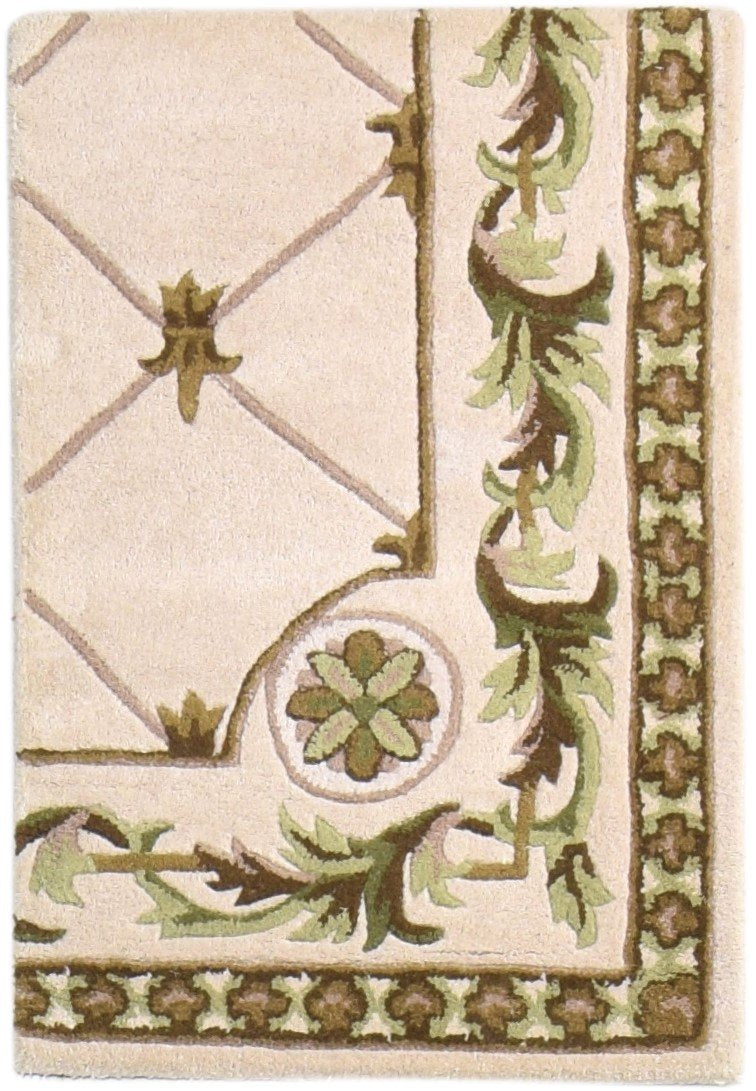 Hand Tufted Cream Wool Rug 2' X 3' Persian Abbuson Oriental Small Carpet Area Rug