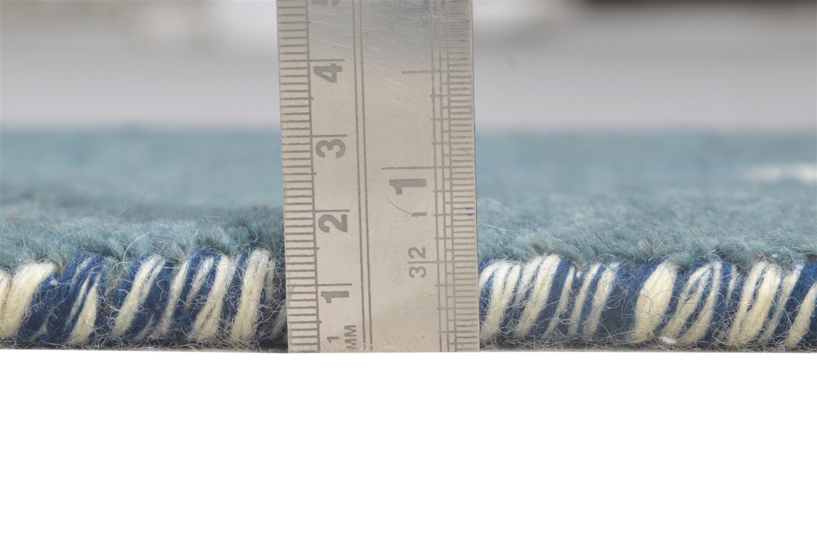 Margarete Wool Blue Rug 1' X 2' Southwestern Hand Knotted American Tribal   7865085493397