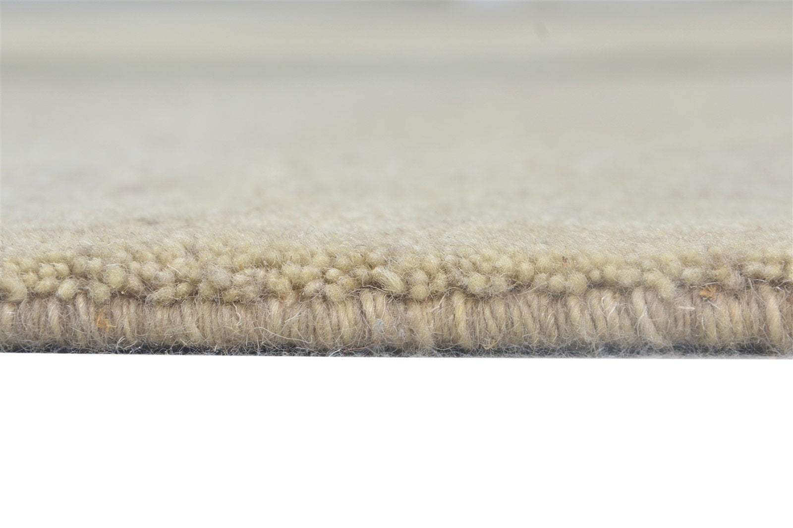 Wool / Silk Beige Rug 6X9 Modern Hand Knotted American Abstract Room Size Area Rug