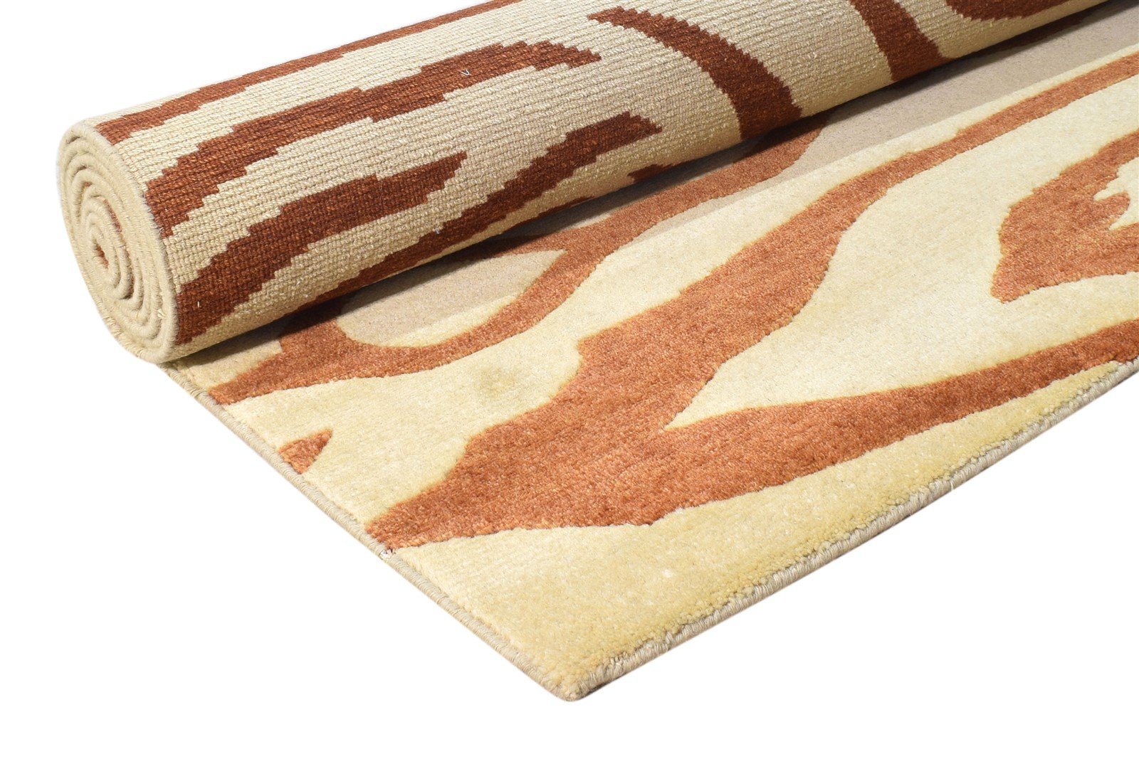Bonnee Wool Beige Rug 6' X 9' Modern Hand Knotted American Abstract   7865095127189