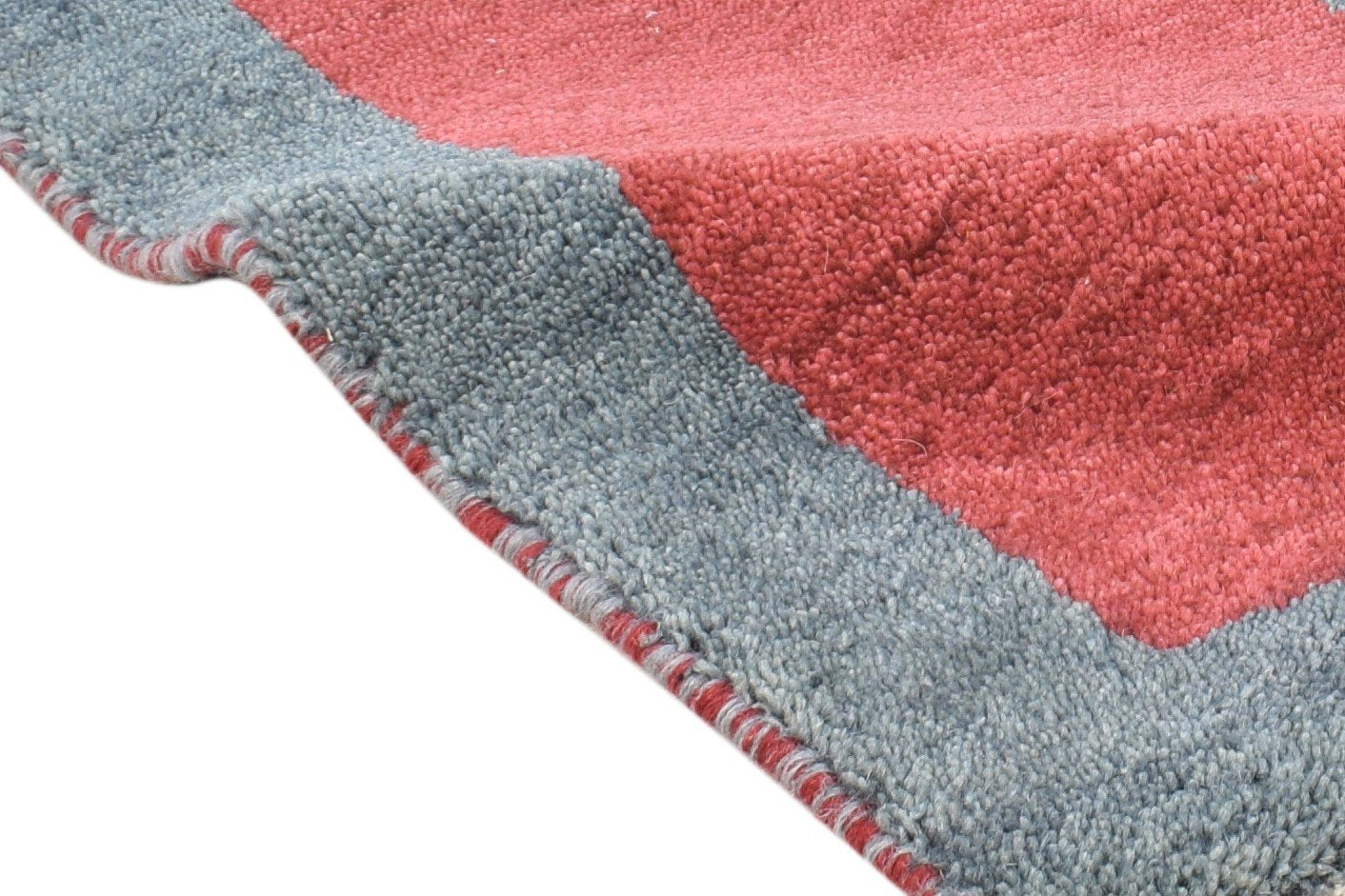 Red Wool Rug 1' X 2' Southwestern Hand Knotted Gabbeh Tribal Small Carpet Area Rug