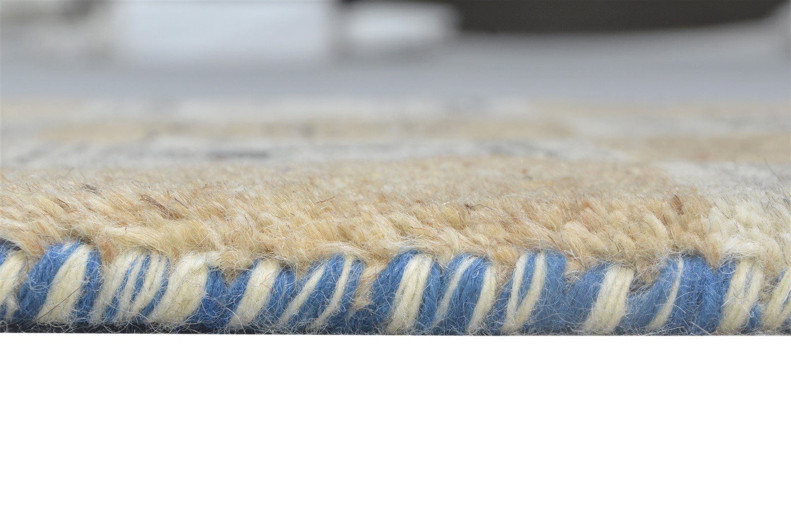 2' X 2' Rug Wool Beige Southwestern Hand Knotted Gabbeh Tribal Small Carpet Area Rug