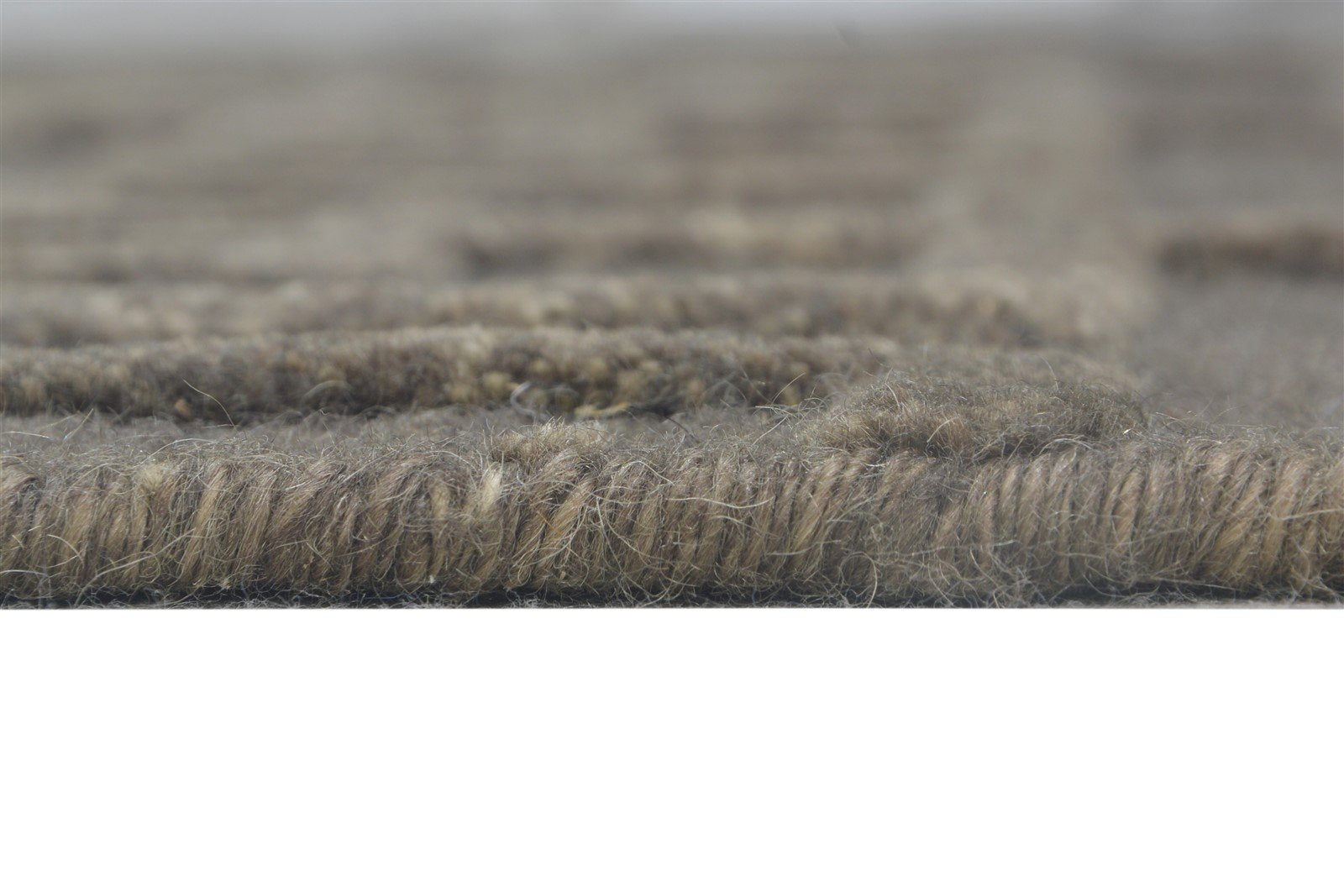 Wool Brown Rug 5X8 Modern Hand Knotted Scandinavian Geometric Room Size Carpet Area Rug