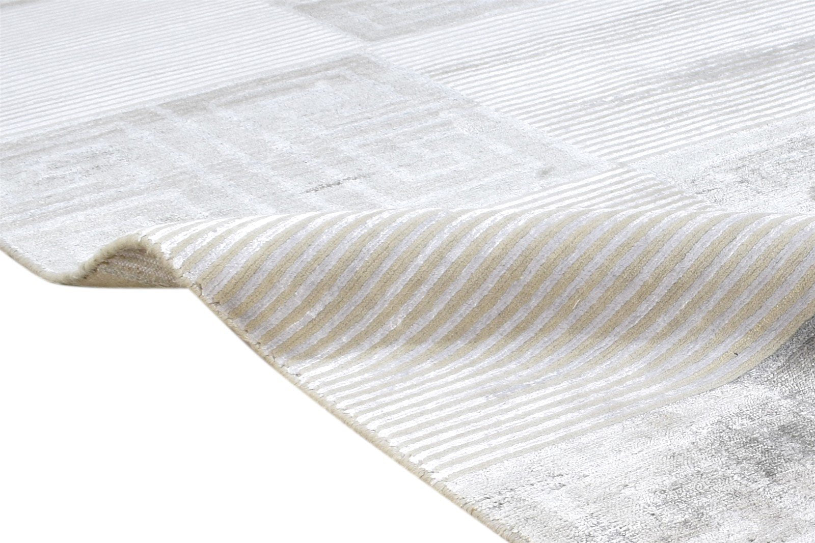 Hand Knotted Grey Silk Rug 6' X 9' Modern Moroccan Geometric Room Size Carpet Area Rug