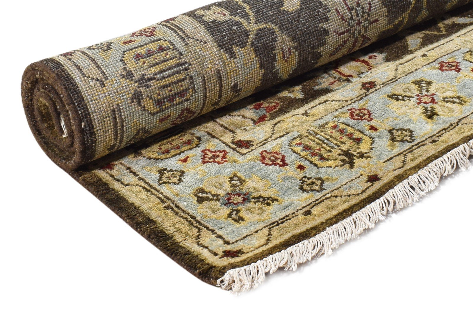4' X 6' Rug Wool Brown Persian Hand Knotted Oushak Oriental Room Size Carpet Area Rug