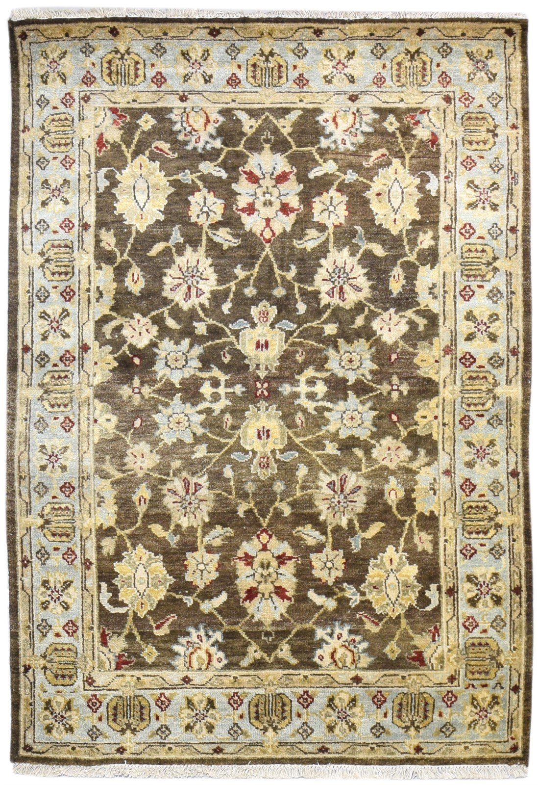 4' X 6' Rug Wool Brown Persian Hand Knotted Oushak Oriental Room Size Carpet Area Rug
