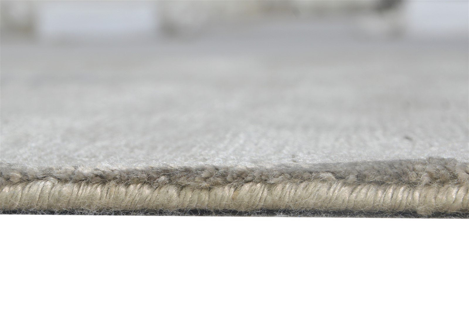 Silk Grey Rug 4X5 Modern Hand Knotted Scandinavian Abstract Room Size Carpet Area Rug