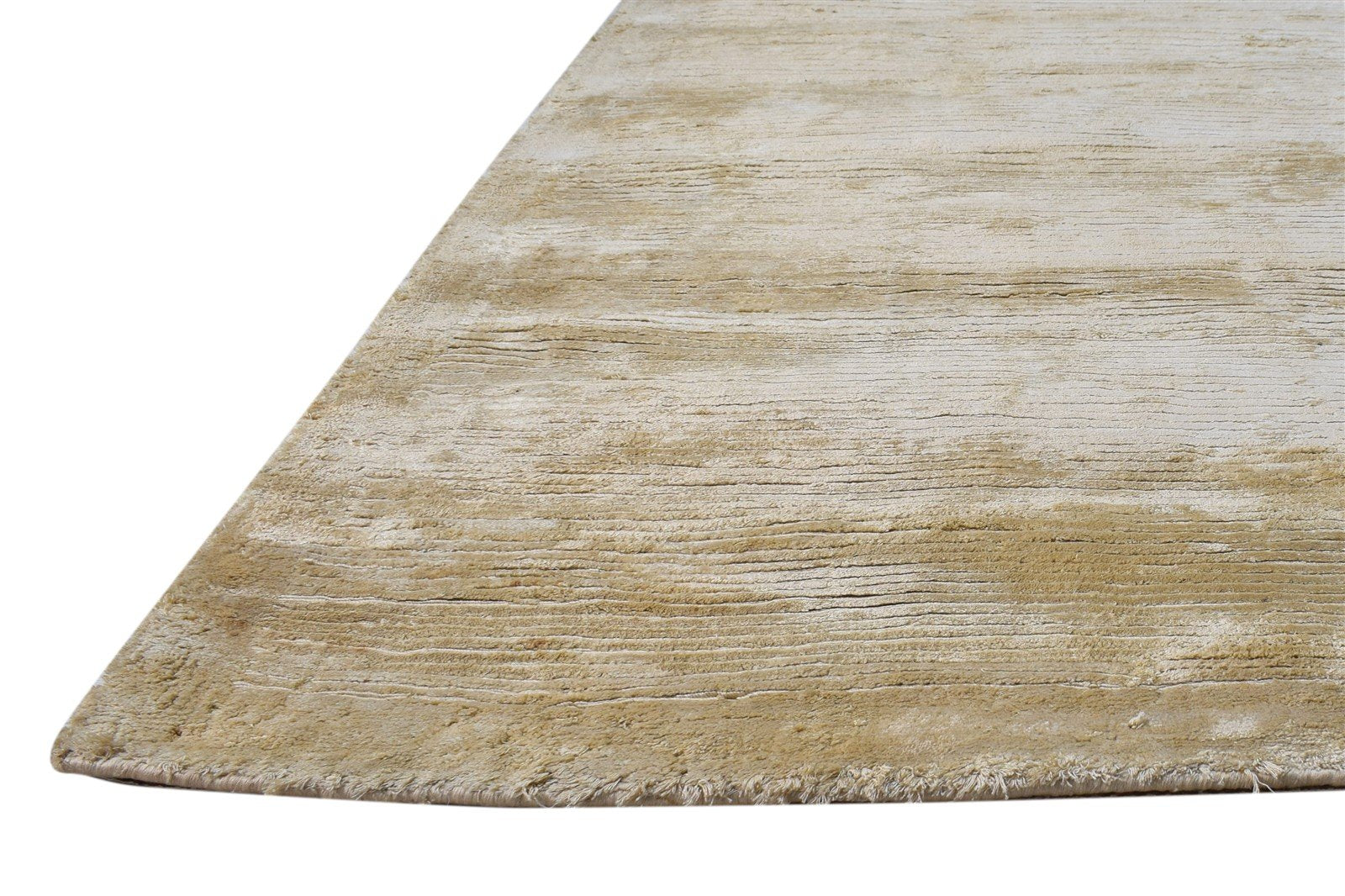 Silk Beige Rug 5' X 7' Modern Handloom Scandinavian Abstract Room Size Carpet Area Rug