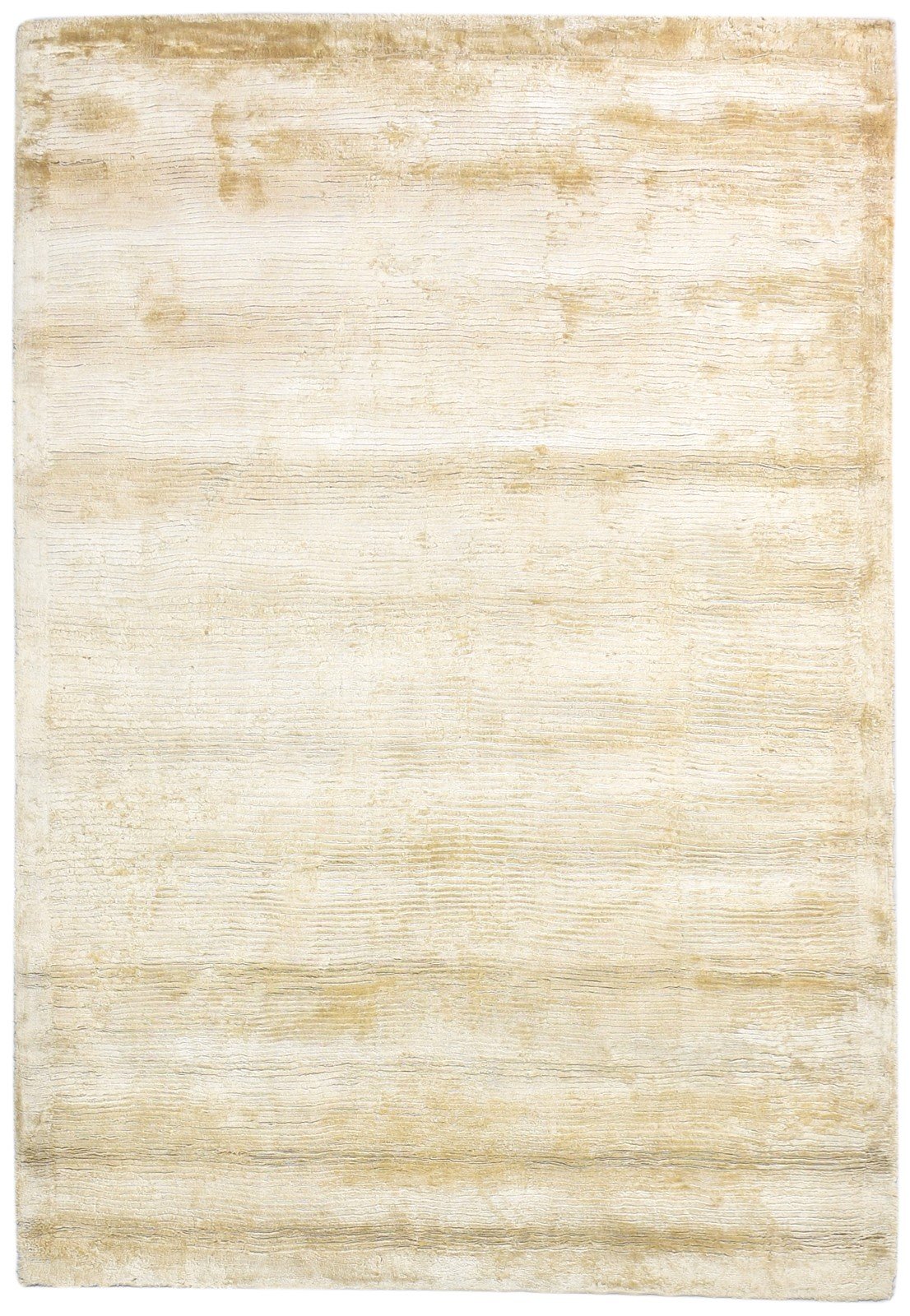 Silk Beige Rug 5' X 7' Modern Handloom Scandinavian Abstract Room Size Carpet Area Rug