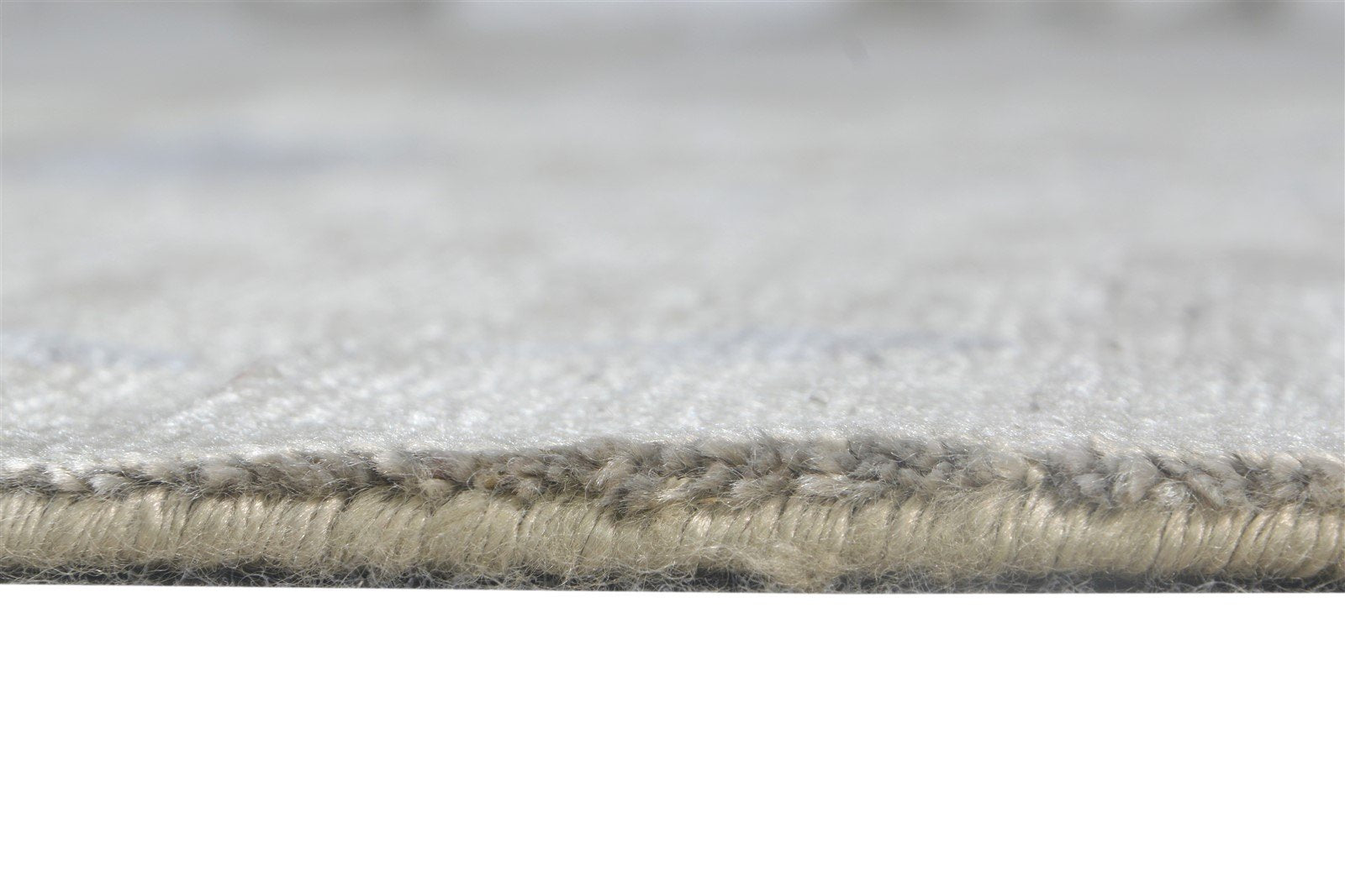 Silk Grey Rug 4' X 6' Modern Hand Knotted American Abstract Room Size Carpet Area Rug