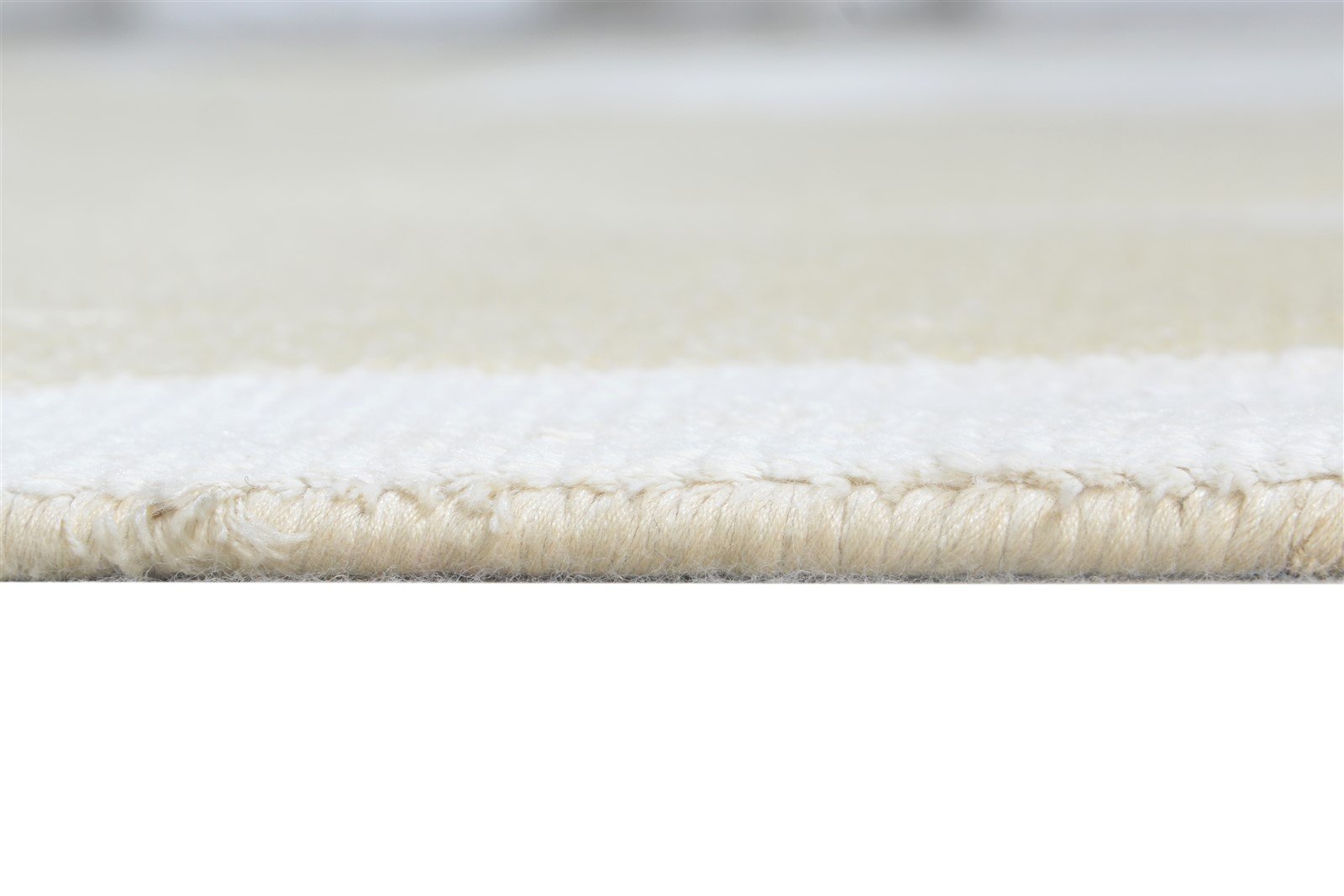 Hand Knotted Beige Wool / Silk Rug 6X8 Modern Scandinavian Abstract Room Size Area Rug