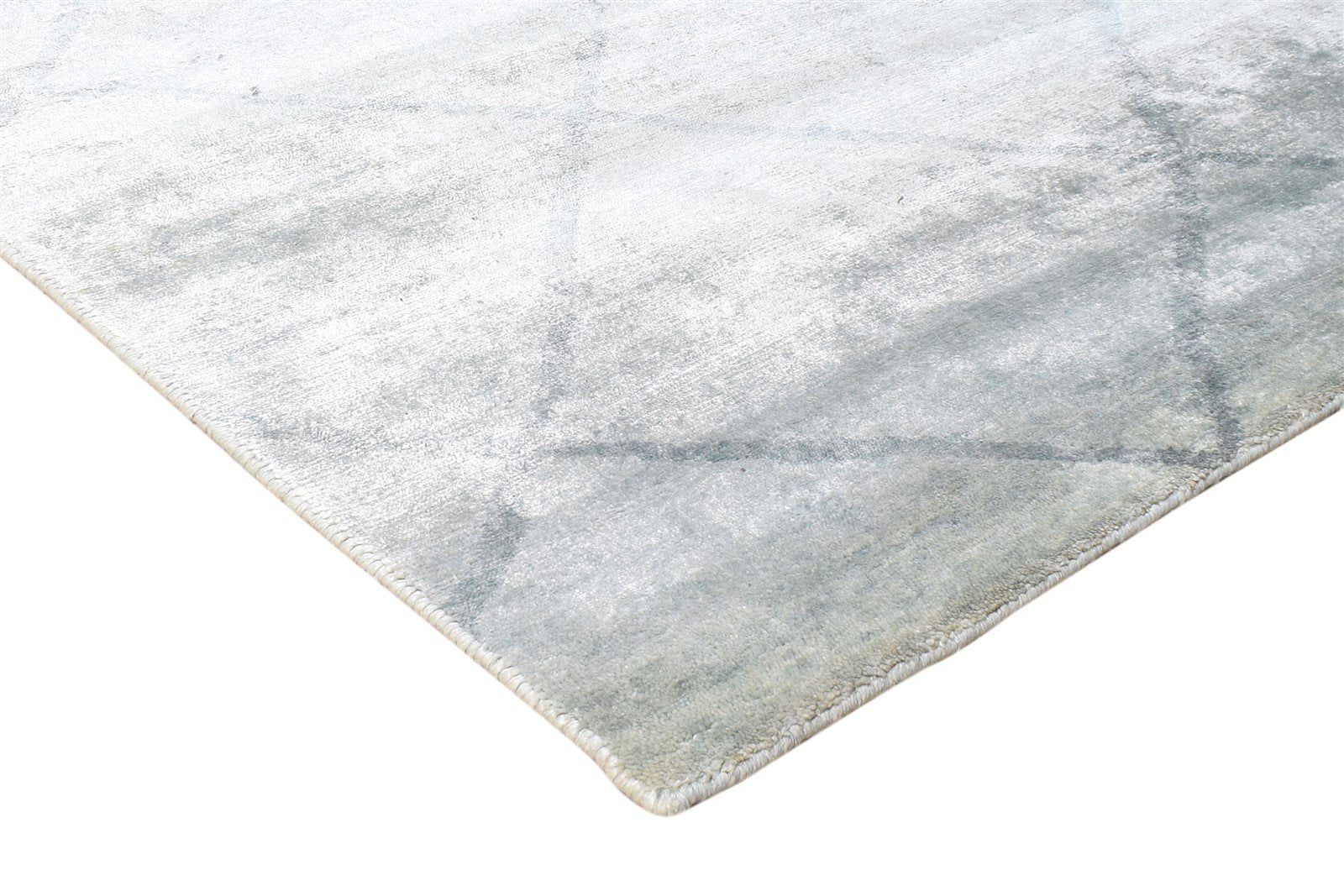 Grey Silk Rug 6' X 9' Modern Hand Knotted Moroccan Diamond Room Size Carpet Area Rug