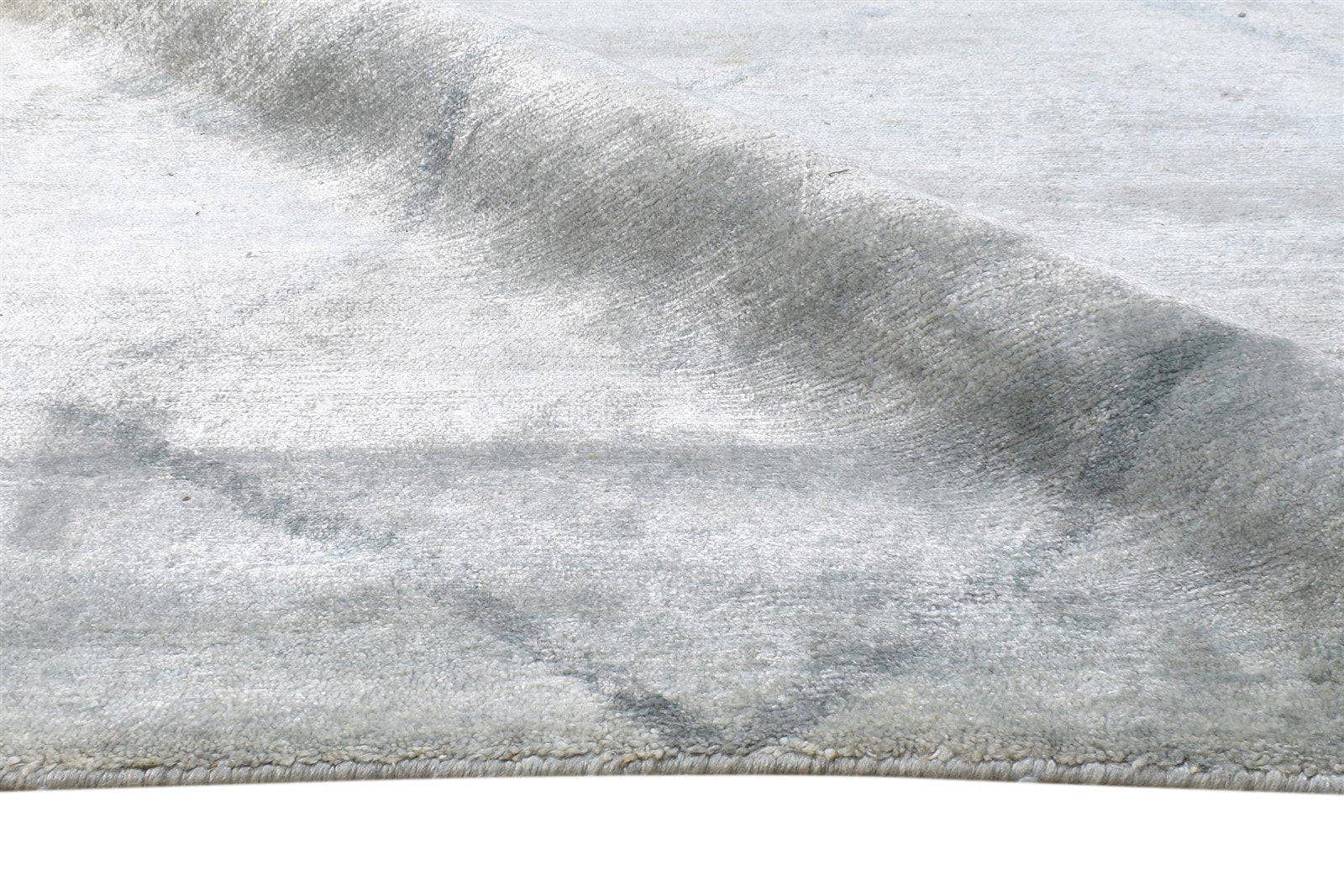 Grey Silk Rug 6' X 9' Modern Hand Knotted Moroccan Diamond Room Size Carpet Area Rug