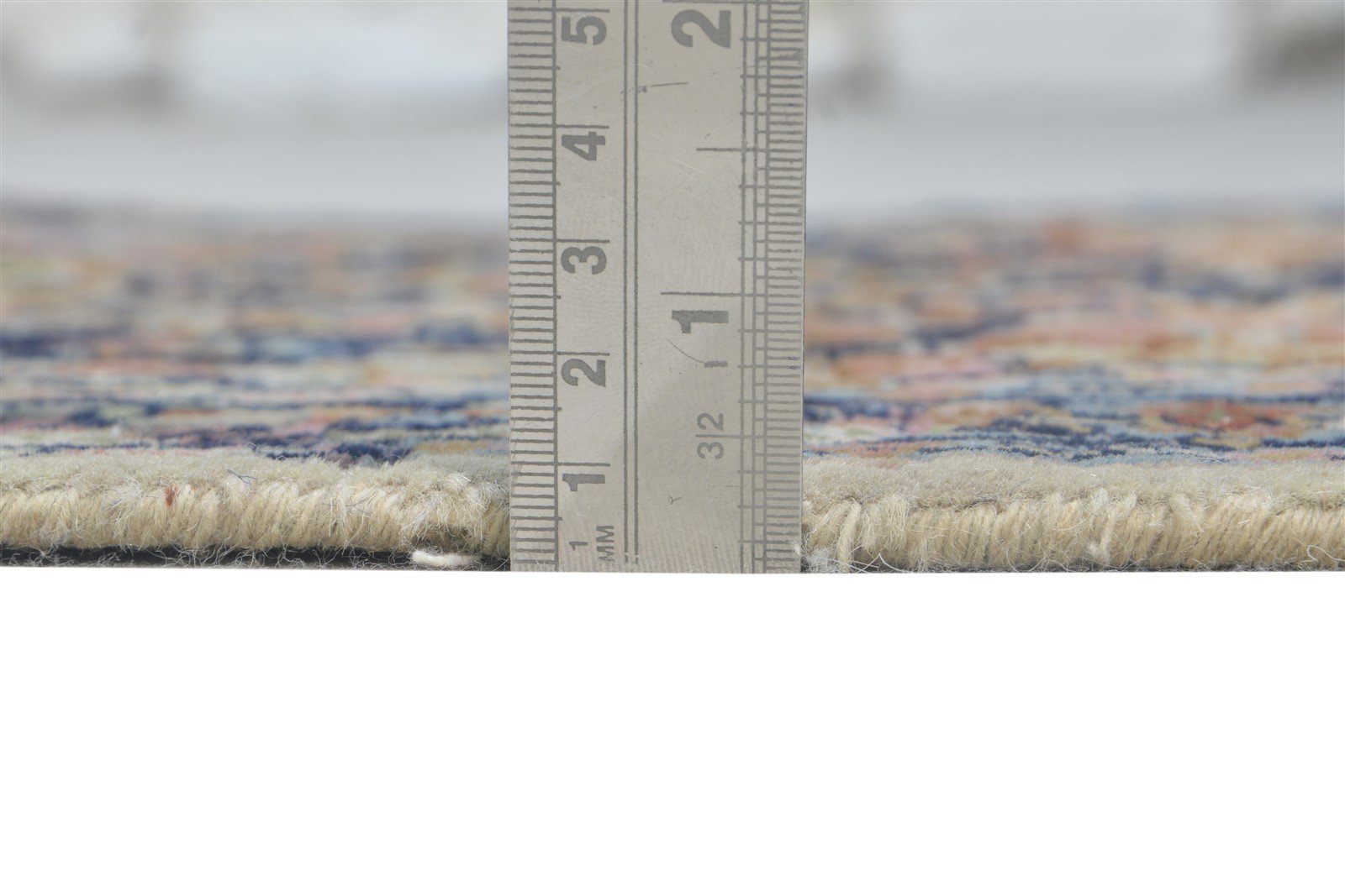 2' X 4' Rug Wool Beige Persian Hand Knotted Kashan Oriental Small Carpet Area Rug