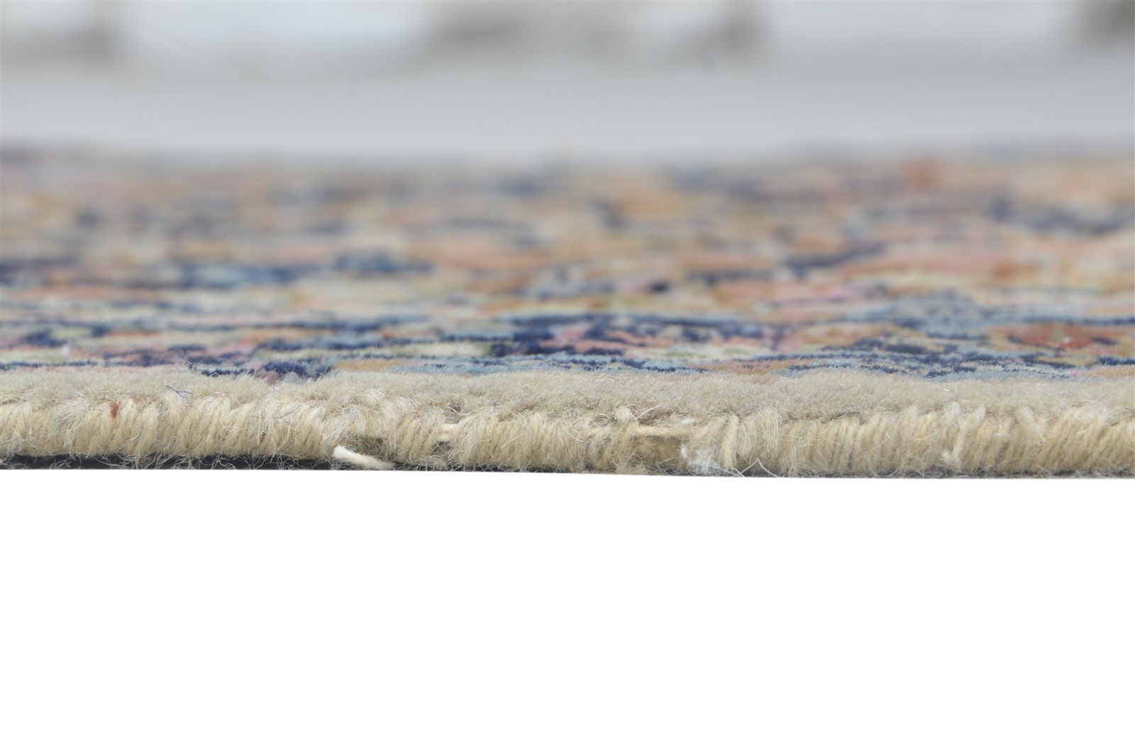 2' X 4' Rug Wool Beige Persian Hand Knotted Kashan Oriental Small Carpet Area Rug