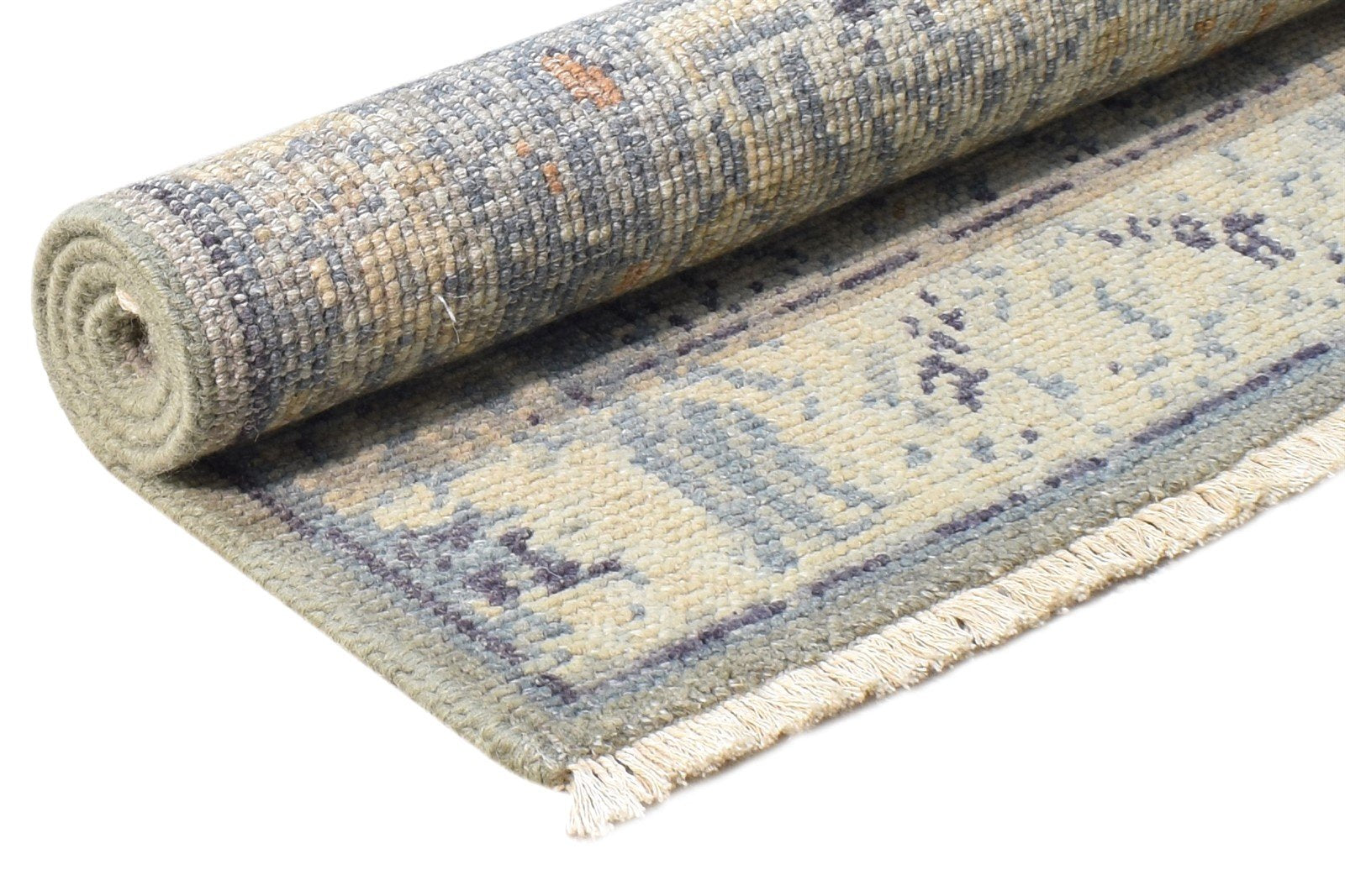 Wool Silk Grey Rug 2' X 3' Modern Hand Knotted American Abstract Small Carpet Area Rug