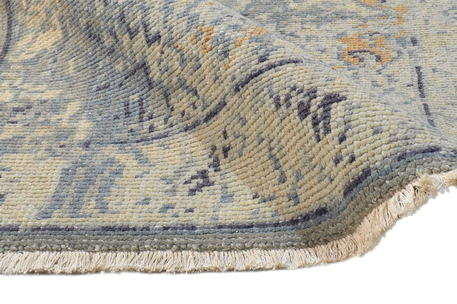 Wool Silk Grey Rug 2' X 3' Modern Hand Knotted American Abstract Small Carpet Area Rug