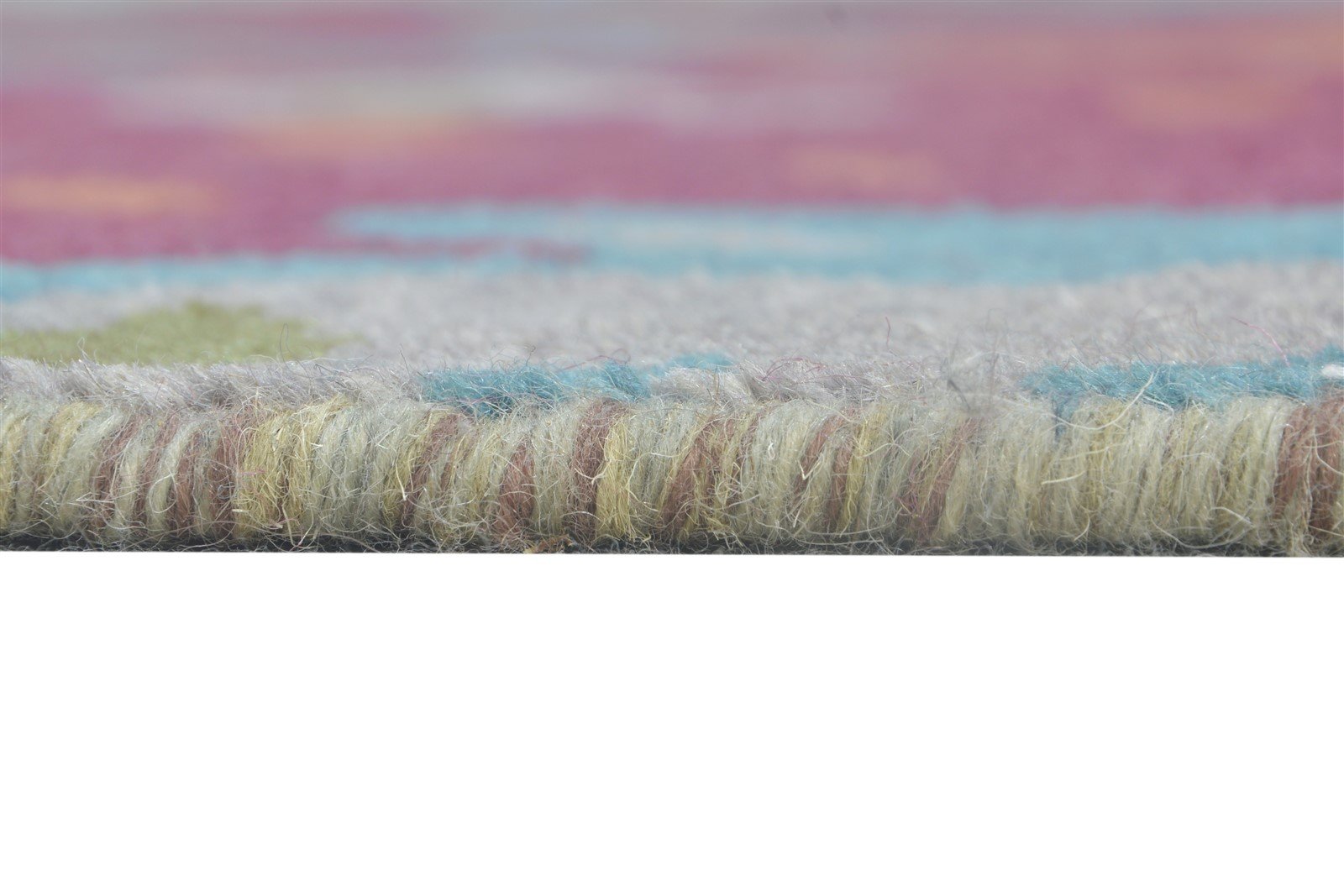 Hand Knotted Purple Wool Rug 6' X 9' Modern American Abstract Room Size Carpet Area Rug