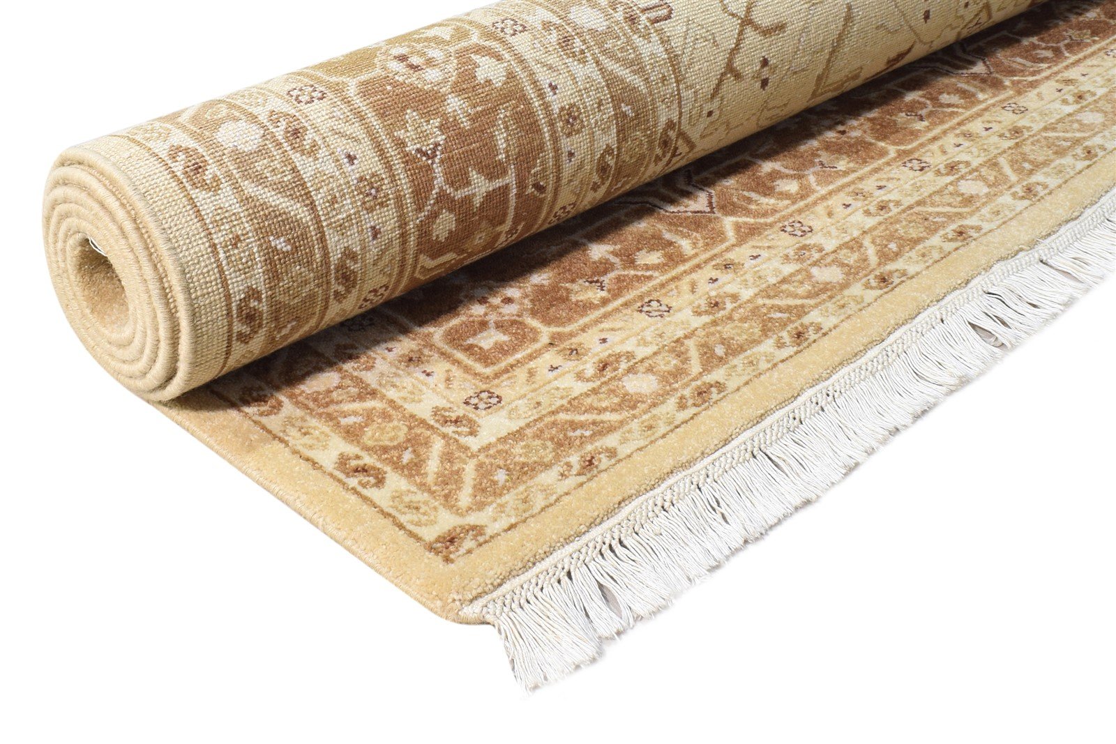 Beige Wool Rug 6' X 8' Persian Hand Knotted Agra Oriental Room Size Carpet Area Rug