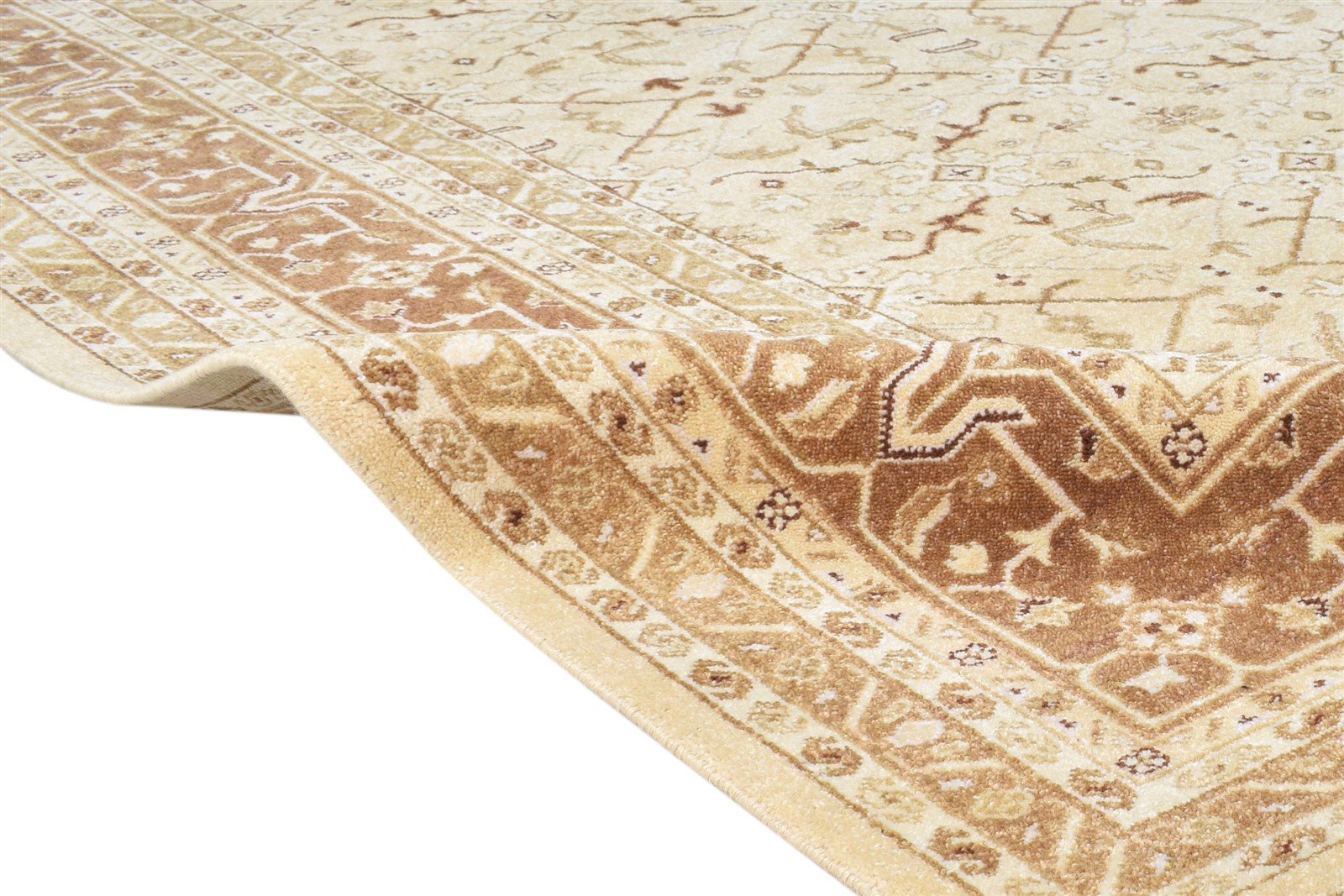 Beige Wool Rug 6' X 8' Persian Hand Knotted Agra Oriental Room Size Carpet Area Rug