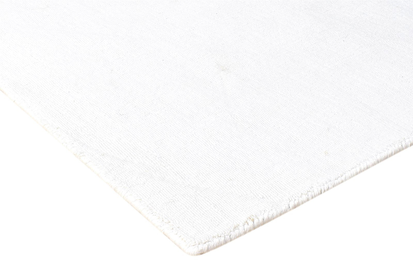 Off-White Silk Rug 2' X 3' Modern Handloom Scandinavian Solid Small Carpet Area Rug