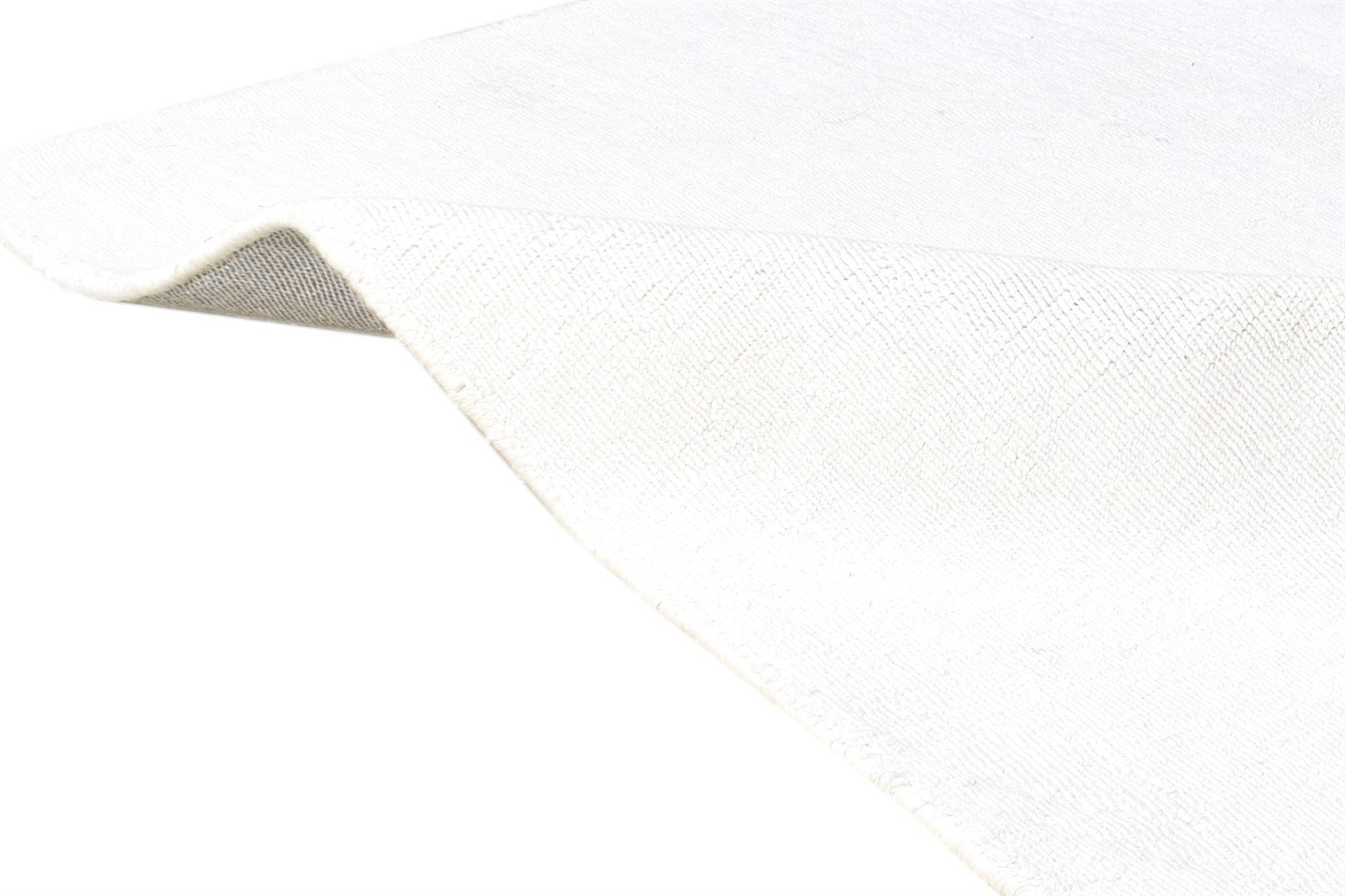 Off-White Silk Rug 2' X 3' Modern Handloom Scandinavian Solid Small Carpet Area Rug