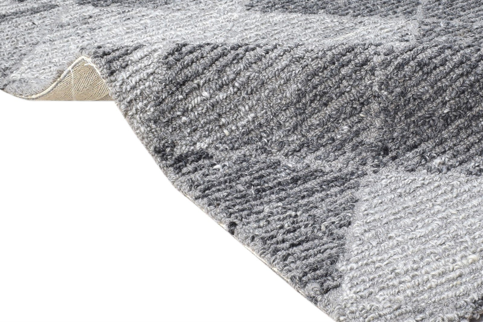 Hand Tufted Charcoal Wool Rug 2' X 3' Modern Scandinavian Diamond Small Carpet Area Rug