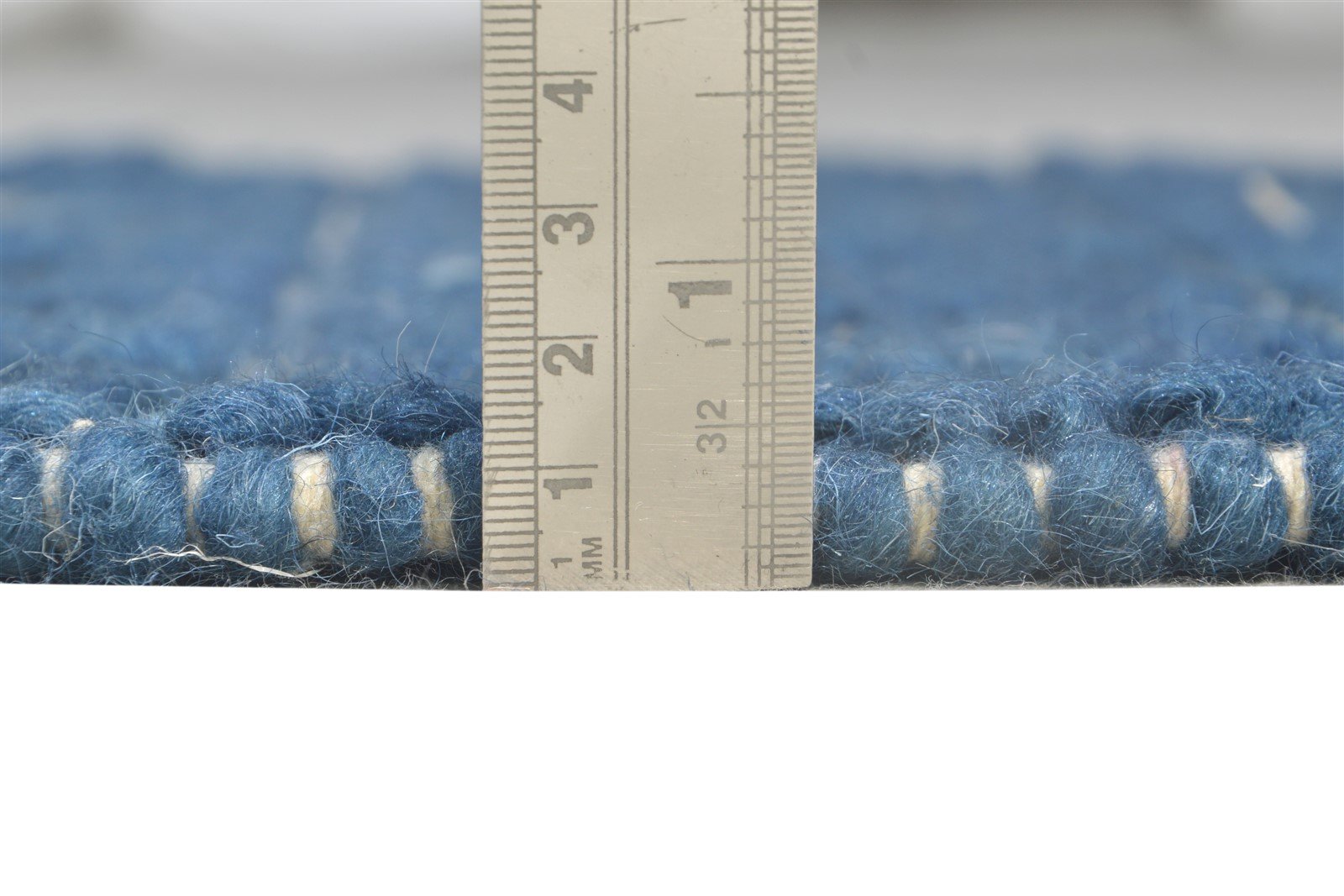 Wool Blue Rug 2' X 3' Modern Hand-Hooked Moroccan Modern Small Carpet Area Rug