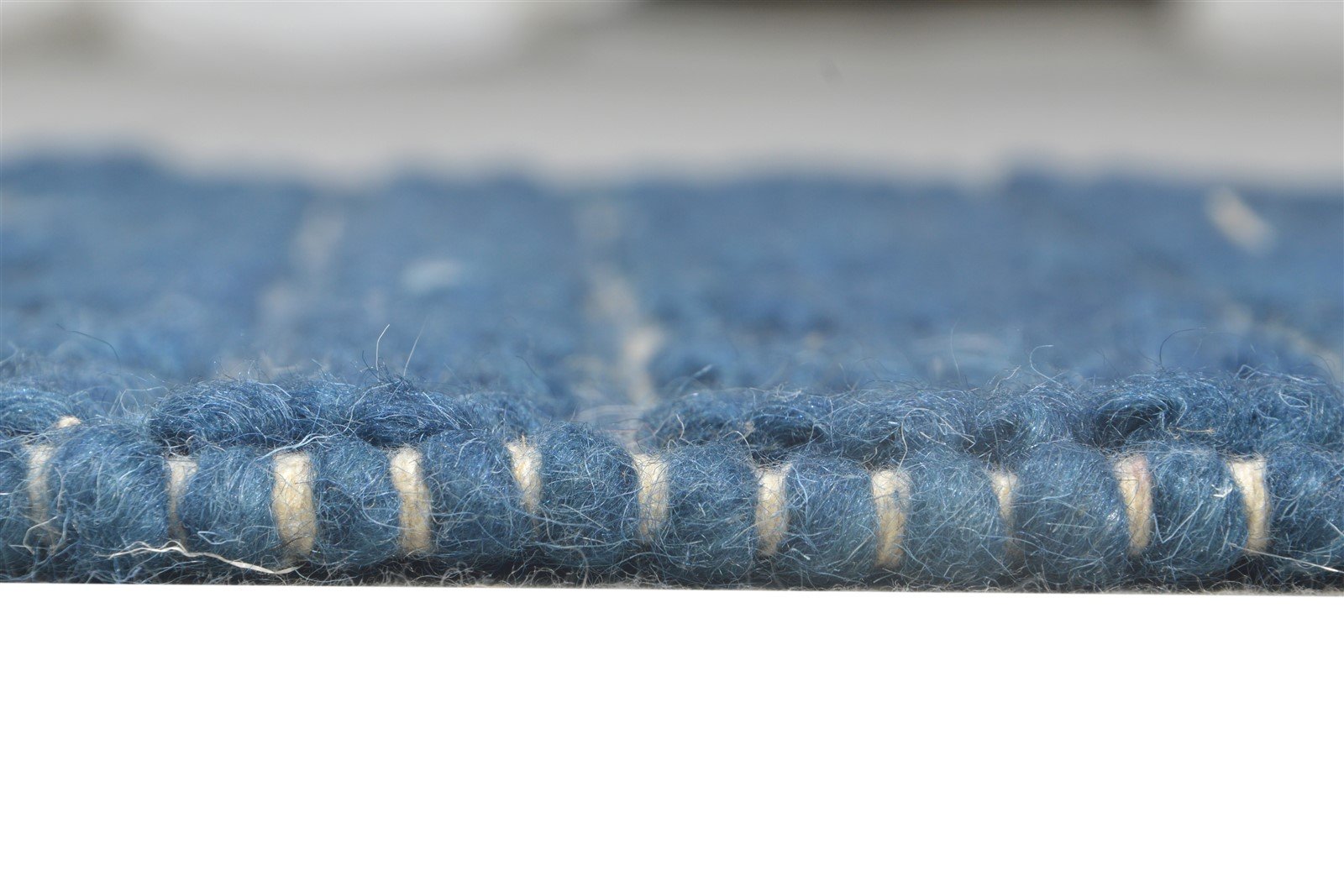 Wool Blue Rug 2' X 3' Modern Hand-Hooked Moroccan Modern Small Carpet Area Rug