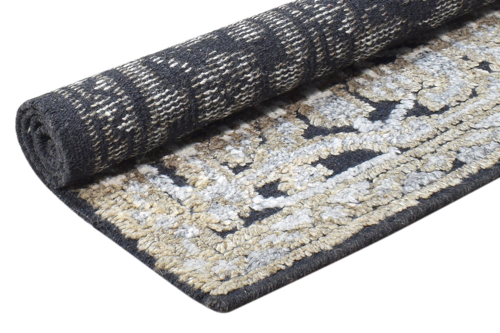 Merridie Wool Black Rug 2' X 3' Persian Hand Knotted Bijar Oriental   7865137856661