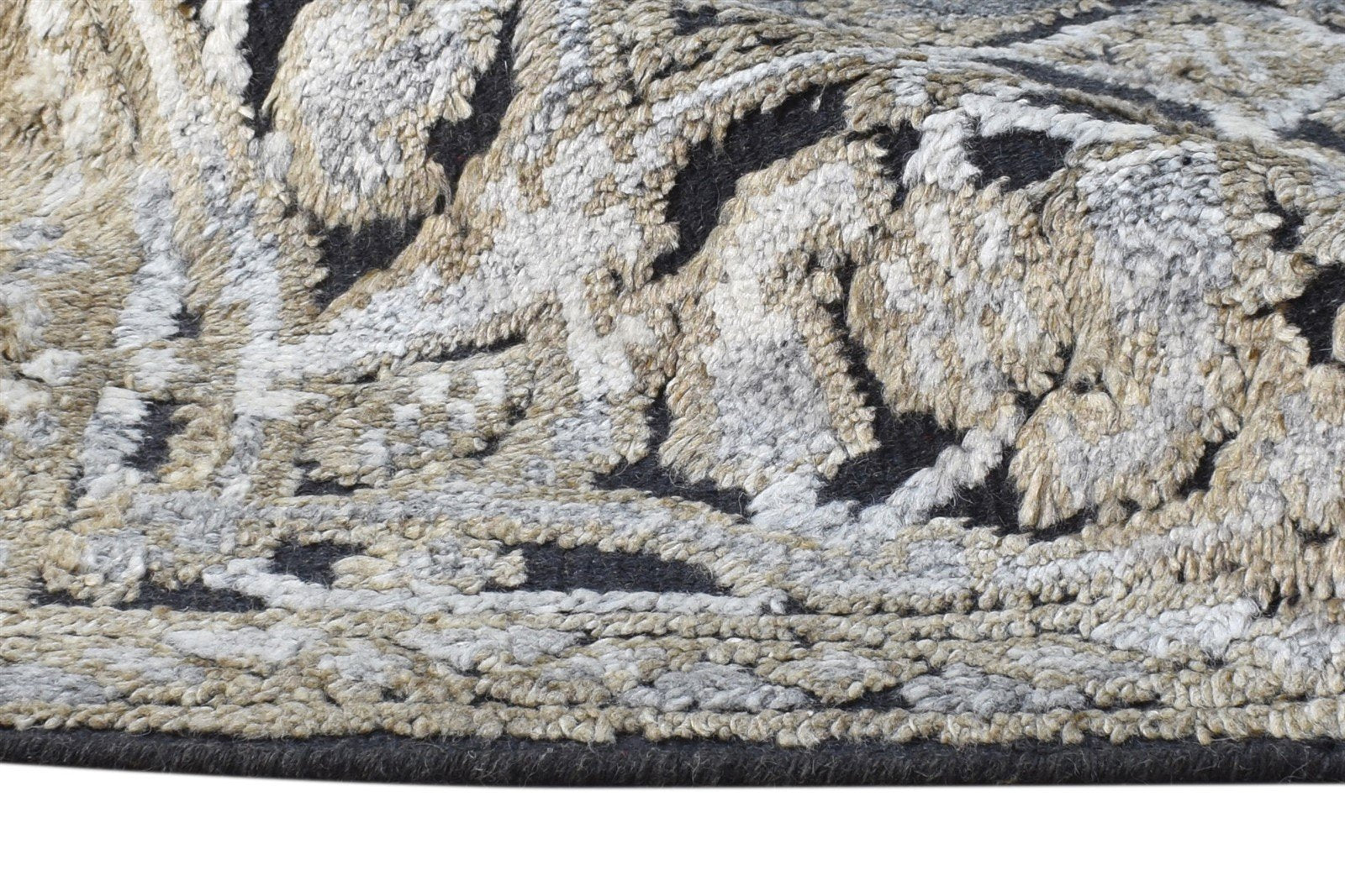Wool Black Rug 2' X 3' Persian Hand Knotted Bijar Oriental Small Carpet Area Rug