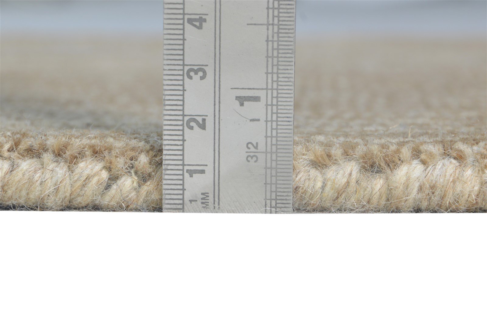 Brown Wool / Jute Rug 2' X 3' Modern Handloom Scandinavian Abstract Small Carpet Area Rug