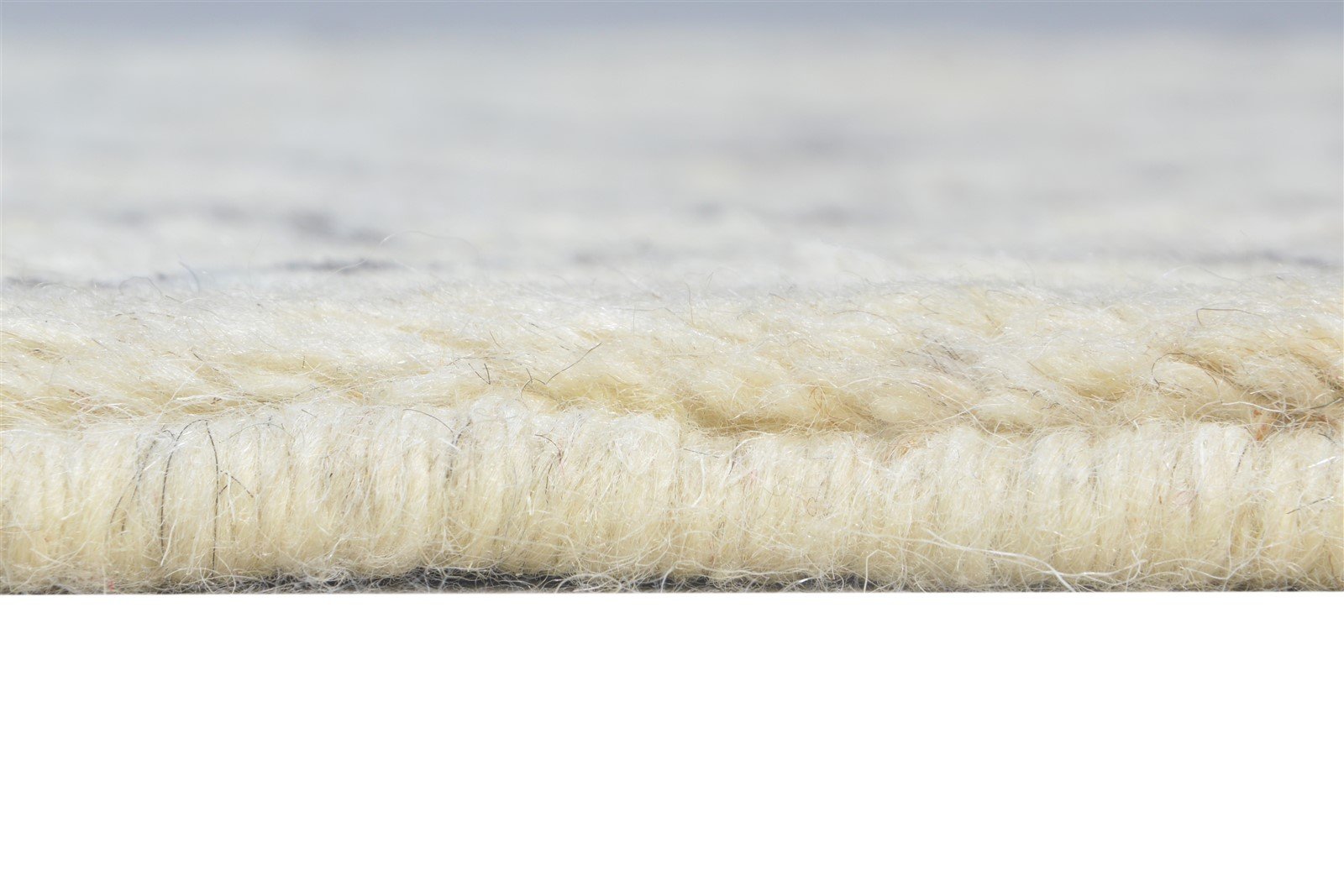 Wool Cream Rug 2' X 3' Modern Hand Knotted Moroccan Modern Small Carpet Area Rug