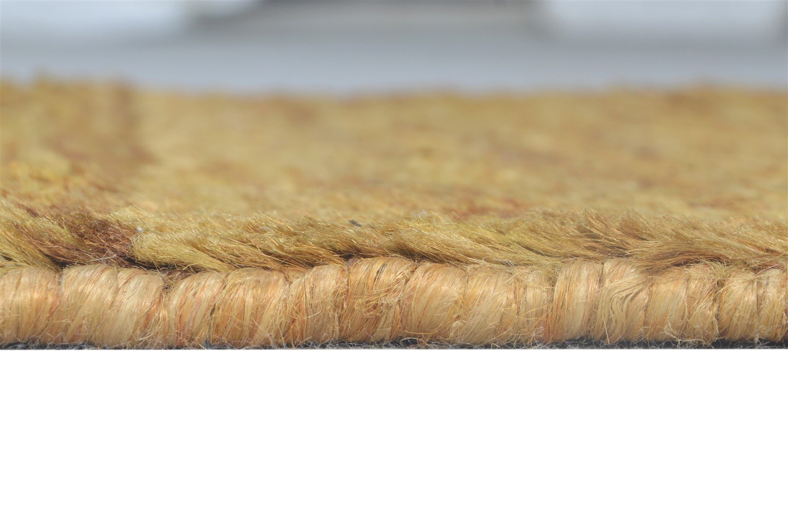 Hemp Brown Rug 2' X 3' Modern Hand Knotted Scandinavian Solid Small Carpet Area Rug