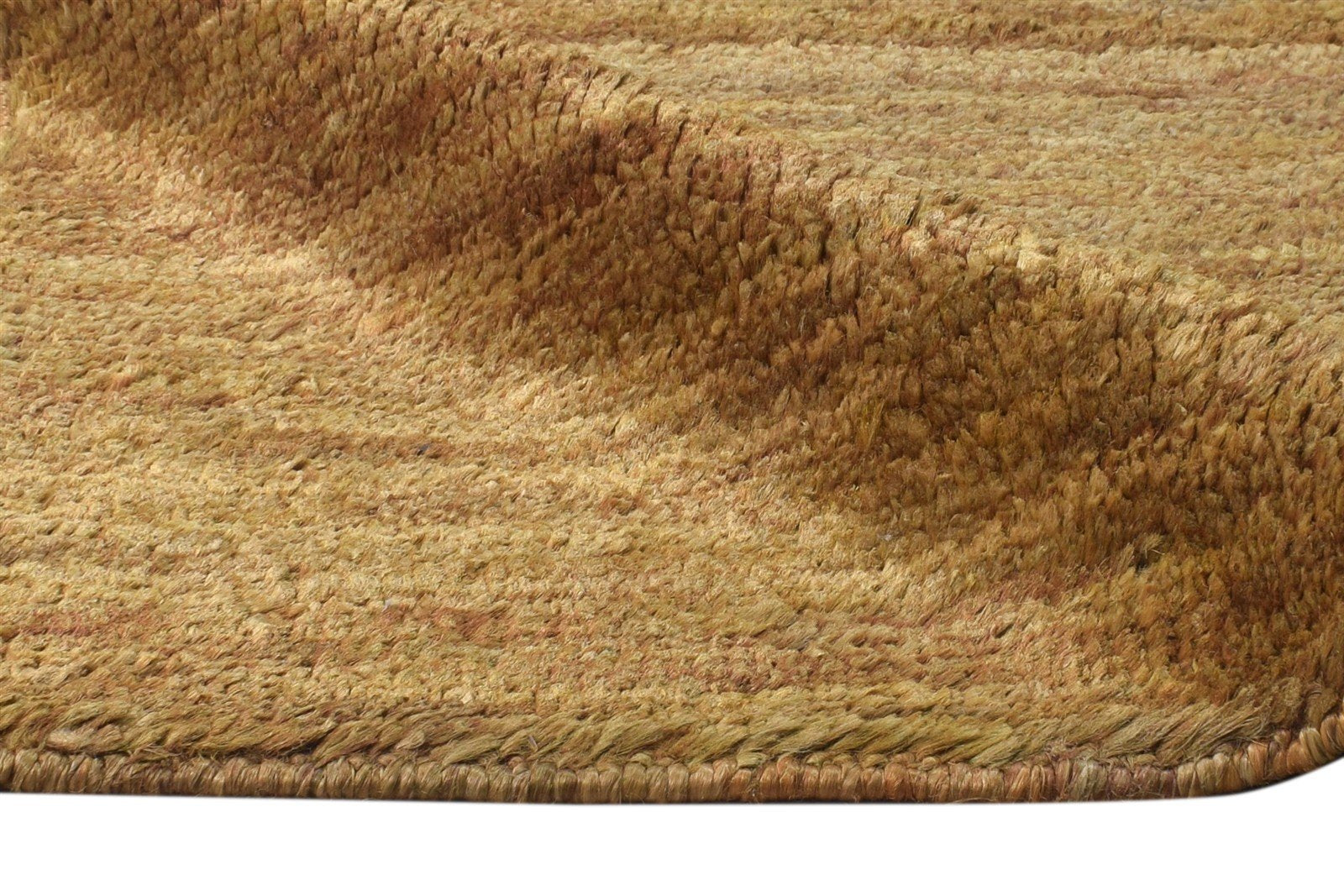 Hemp Brown Rug 2' X 3' Modern Hand Knotted Scandinavian Solid Small Carpet Area Rug