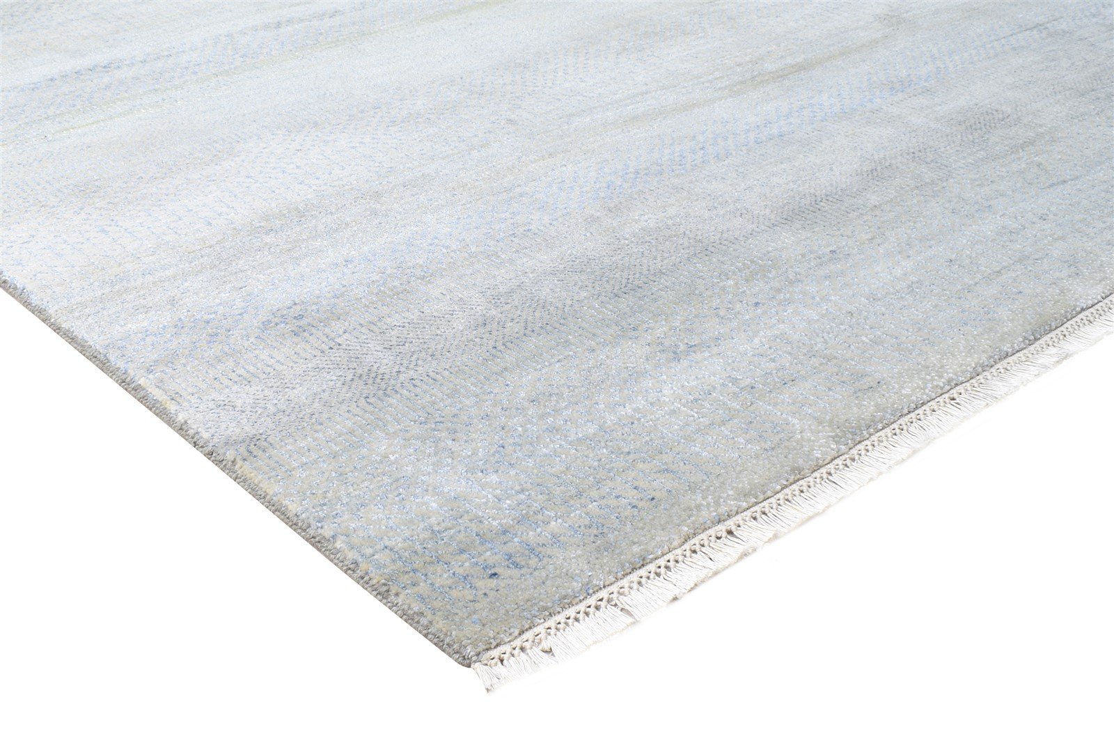 Hand Knotted Grey Wool Rug 5' X 7' Modern Agra Grass Trellis Room Size Carpet Area Rug