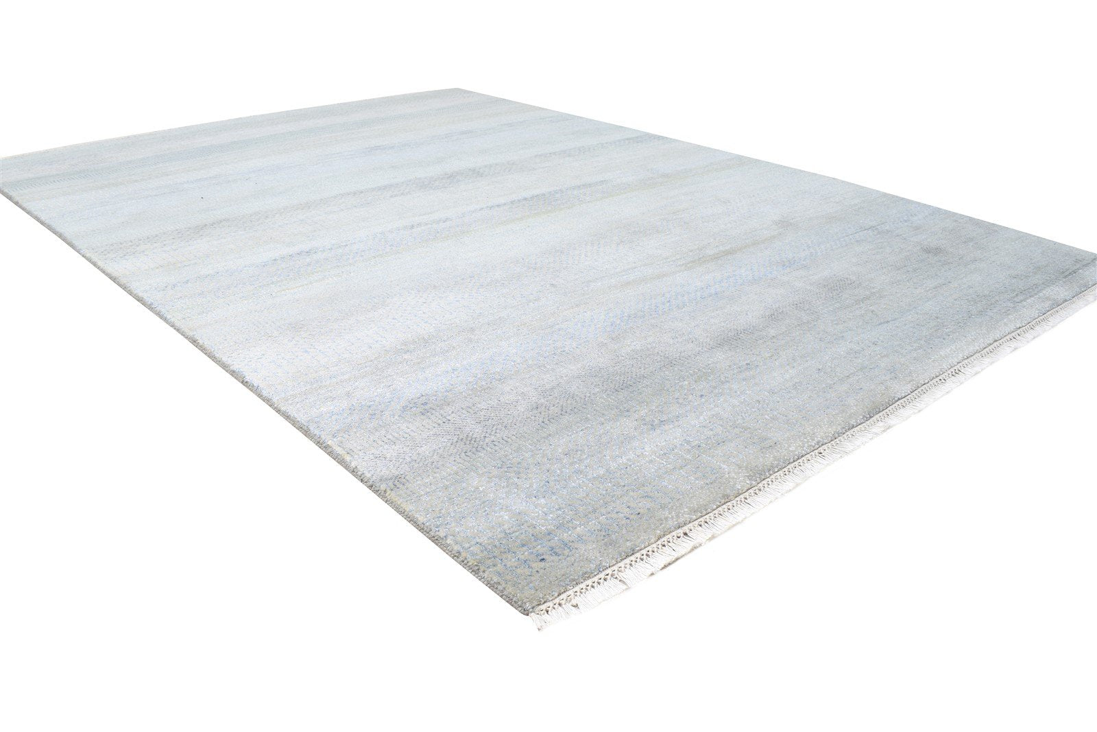 Hand Knotted Grey Wool Rug 5' X 7' Modern Agra Grass Trellis Room Size Carpet Area Rug