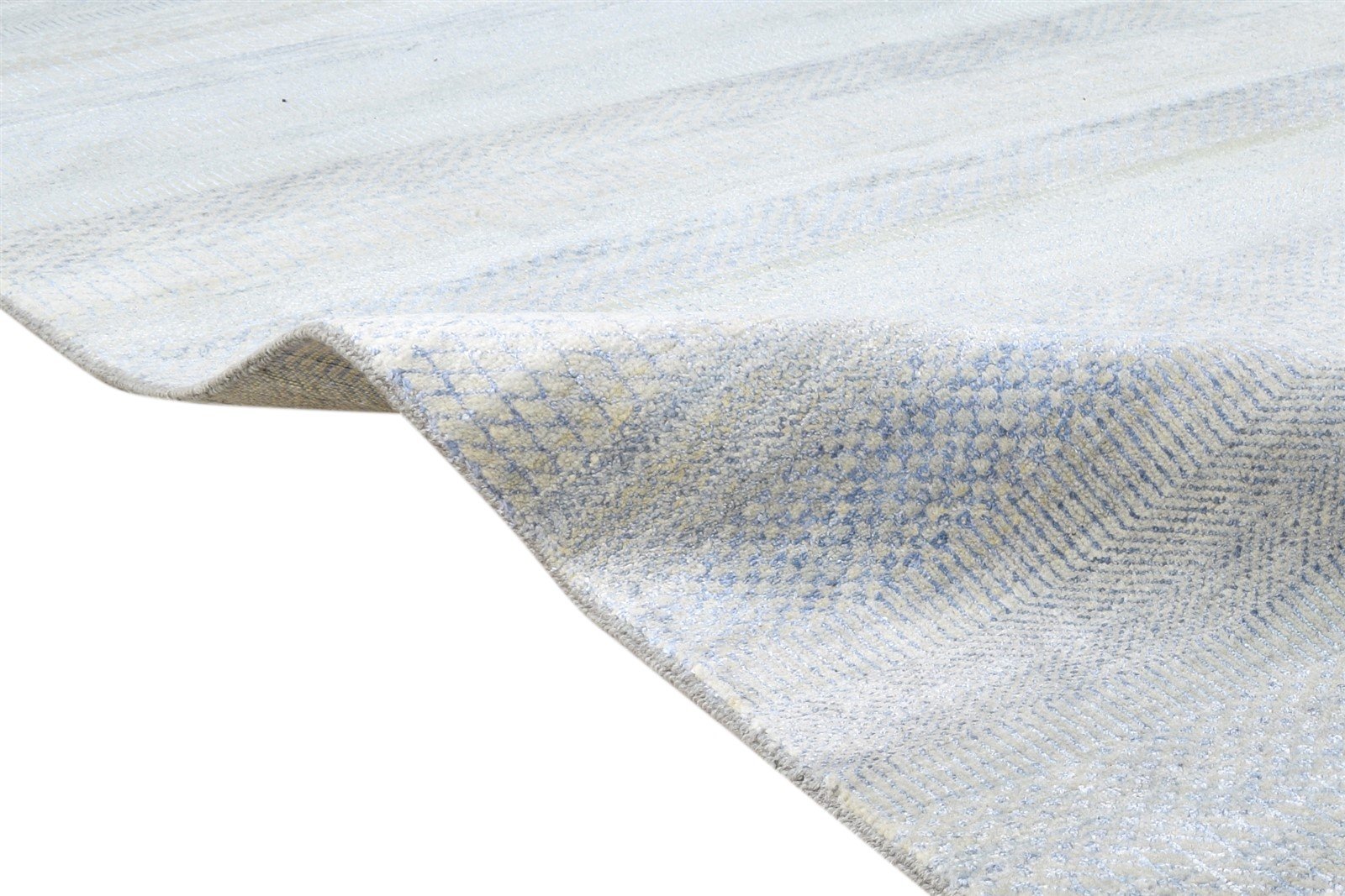 Hand Knotted Grey Wool Rug 5' X 7' Modern Agra Grass Trellis Room Size Carpet Area Rug