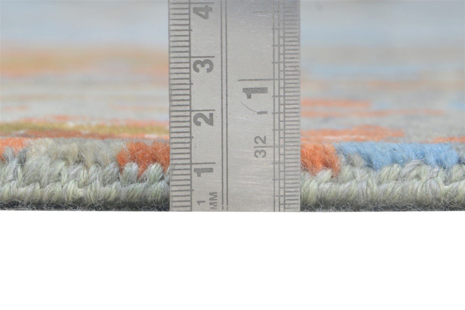 8' X 10' Rug Wool / Silk Blue Modern Hand Knotted American Modern Large Carpet Area Rug
