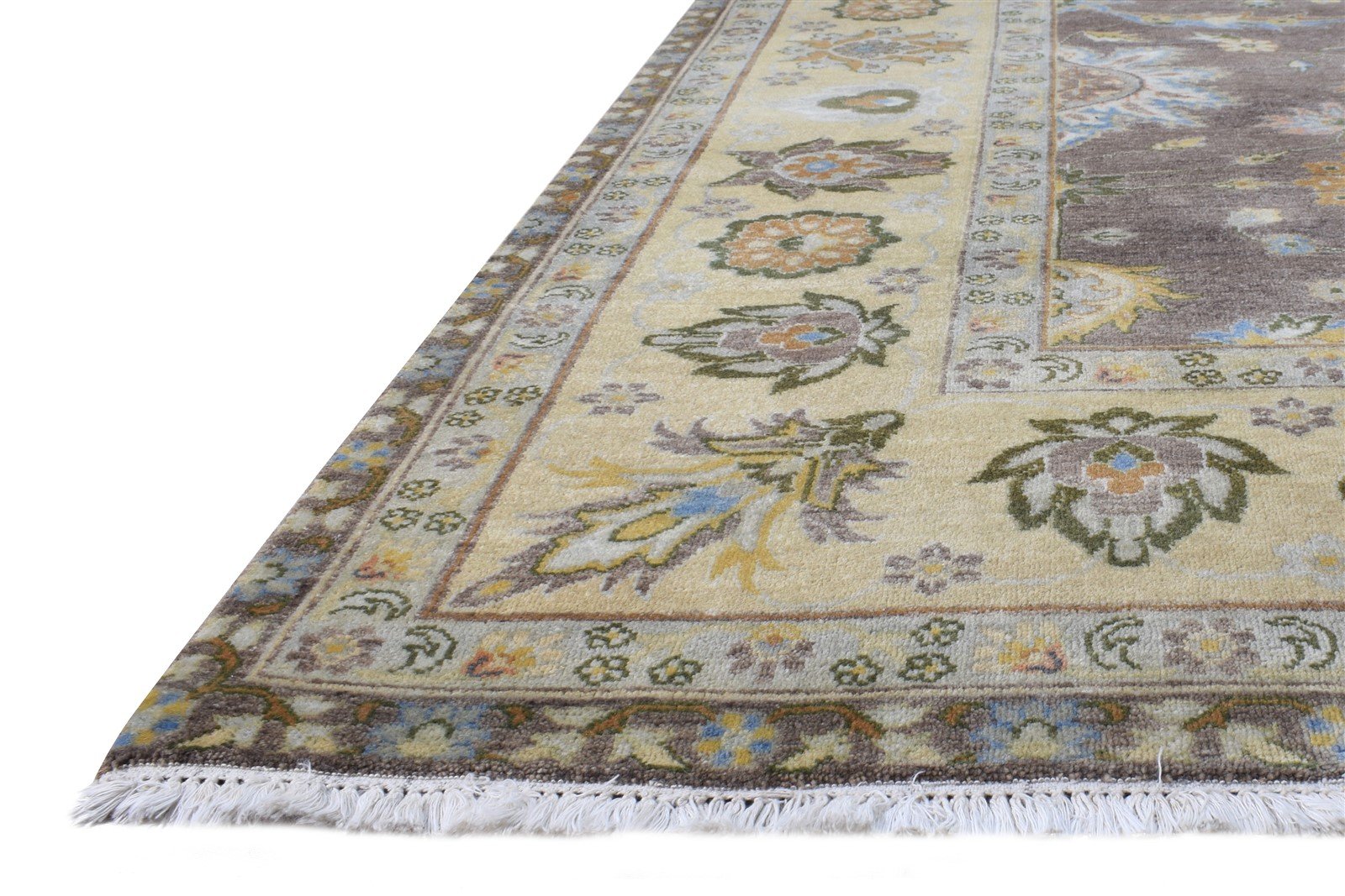 Wool Brown Rug 8' X 10' Persian Hand Knotted Oushak Oriental Large Carpet Area Rug