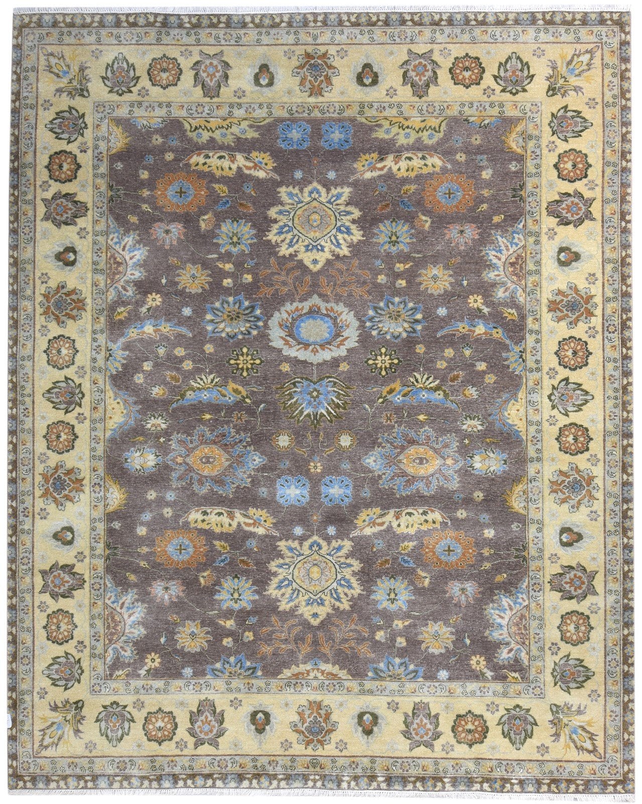 Wool Brown Rug 8' X 10' Persian Hand Knotted Oushak Oriental Large Carpet Area Rug