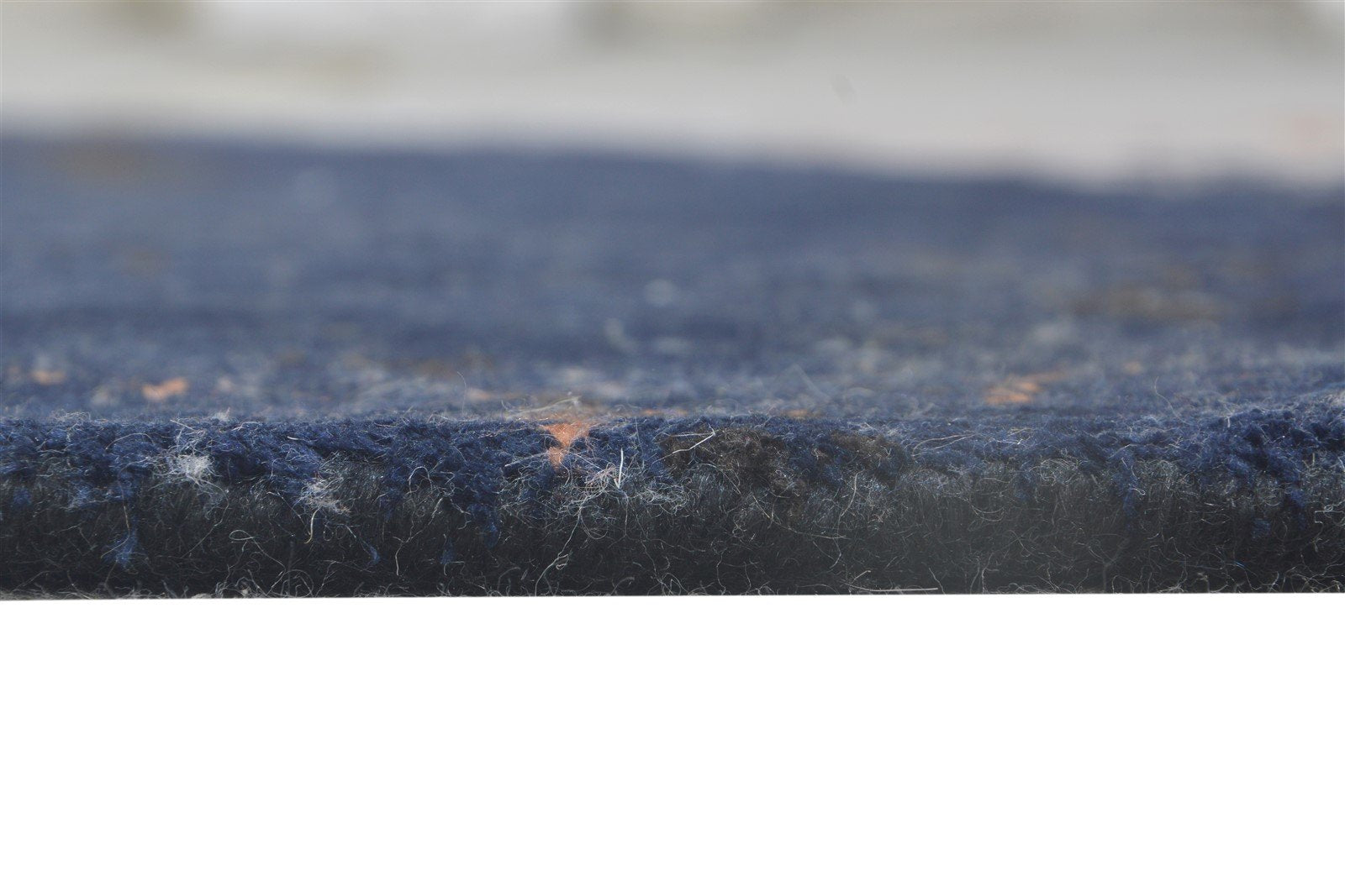 Wool / Silk Navy Blue Rug 3X3 Modern Hand Knotted American Abstract Room Size Area Rug