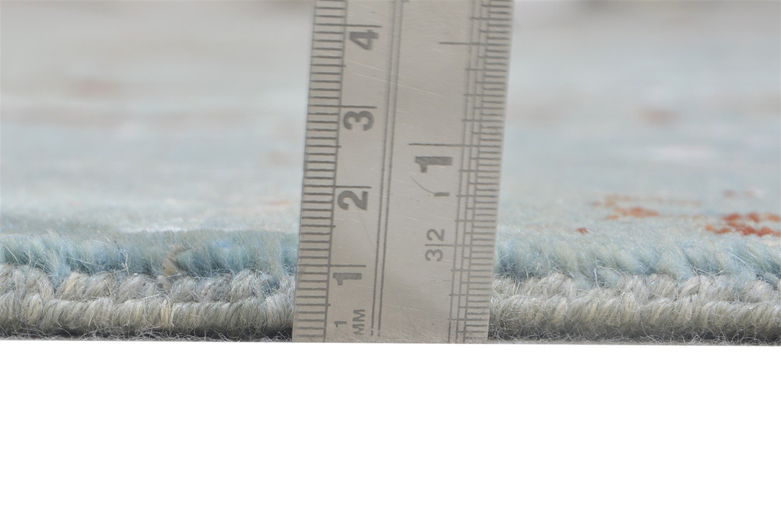 5X7 Rug Wool / Silk Blue Modern Hand Knotted European Abstract Room Size Carpet Area Rug