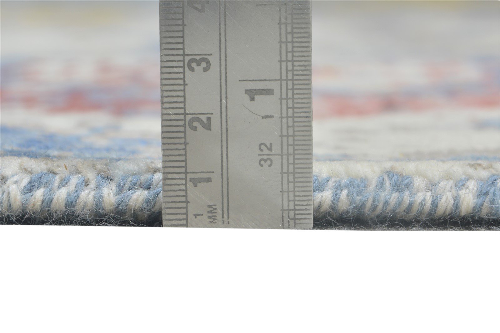 Hand Knotted Blue Wool / Silk Rug 8X10 Modern American Abstract Large Carpet Area Rug