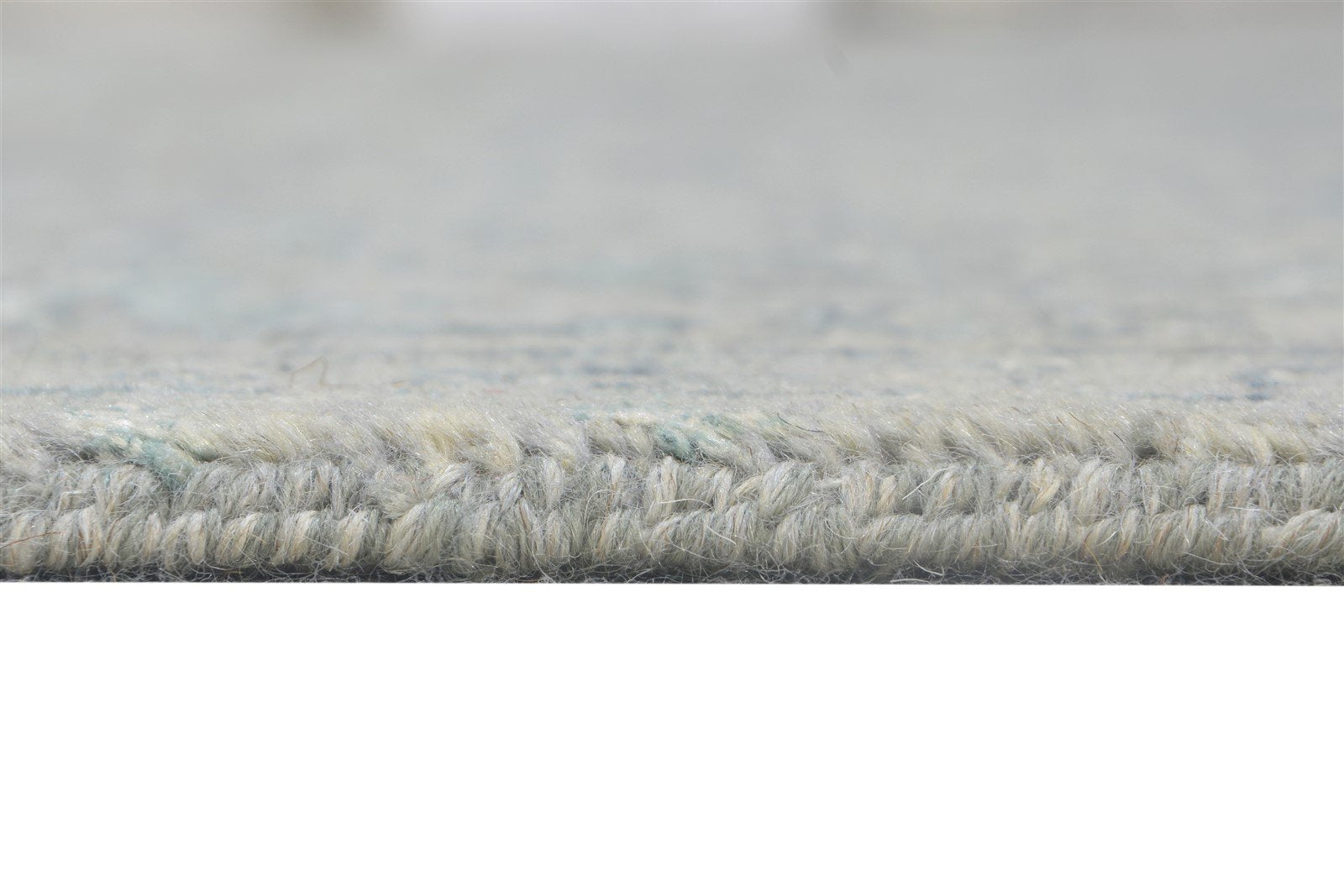 Wool / Silk Grey Rug 8X10 Modern Hand Knotted Oriental Abstract Large Carpet Area Rug