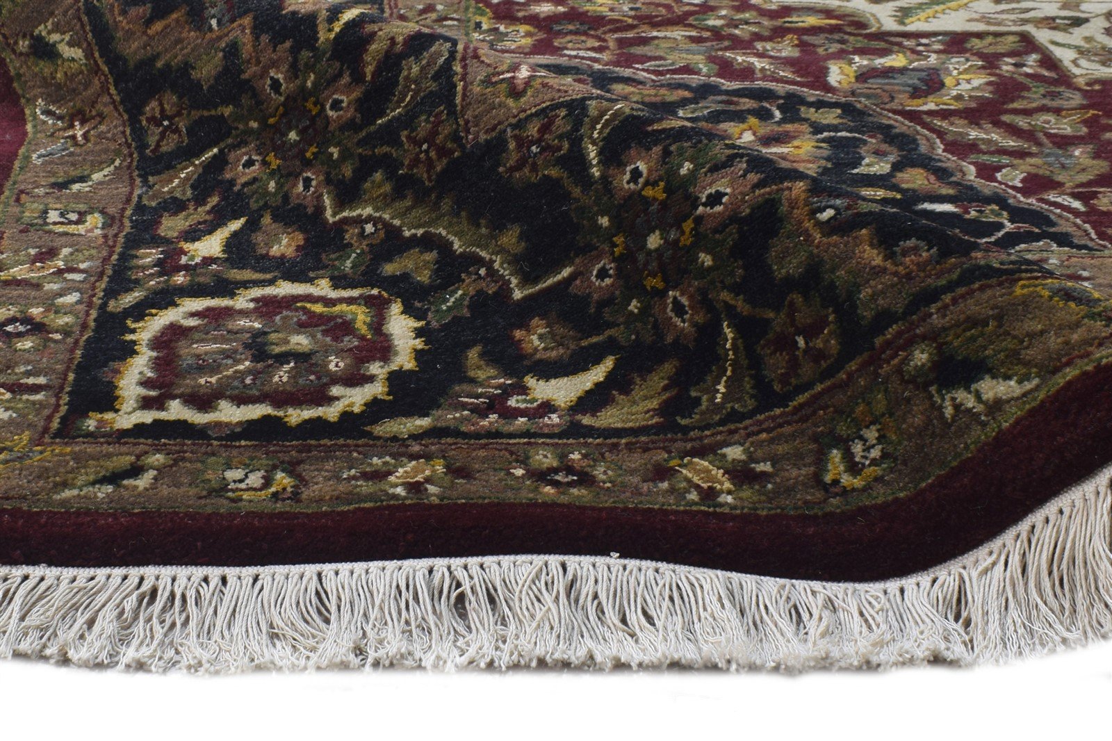 Wool Cream Rug 9' X 12' Persian Hand Knotted Mir Oriental Large Carpet Area Rug