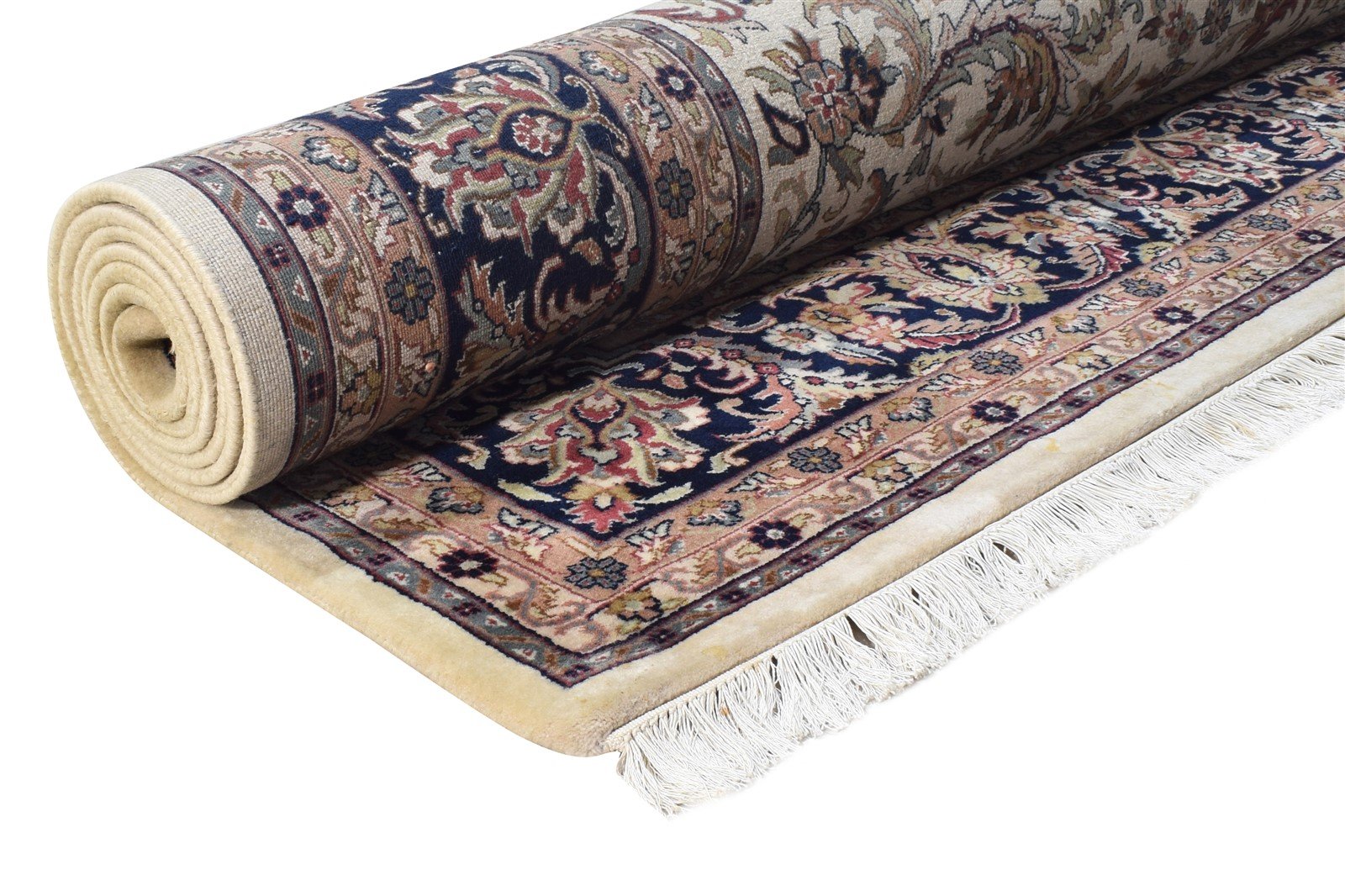 Wool Cream Rug 8' X 11' Persian Hand Knotted Kashan Oriental Large Carpet 7864637325461