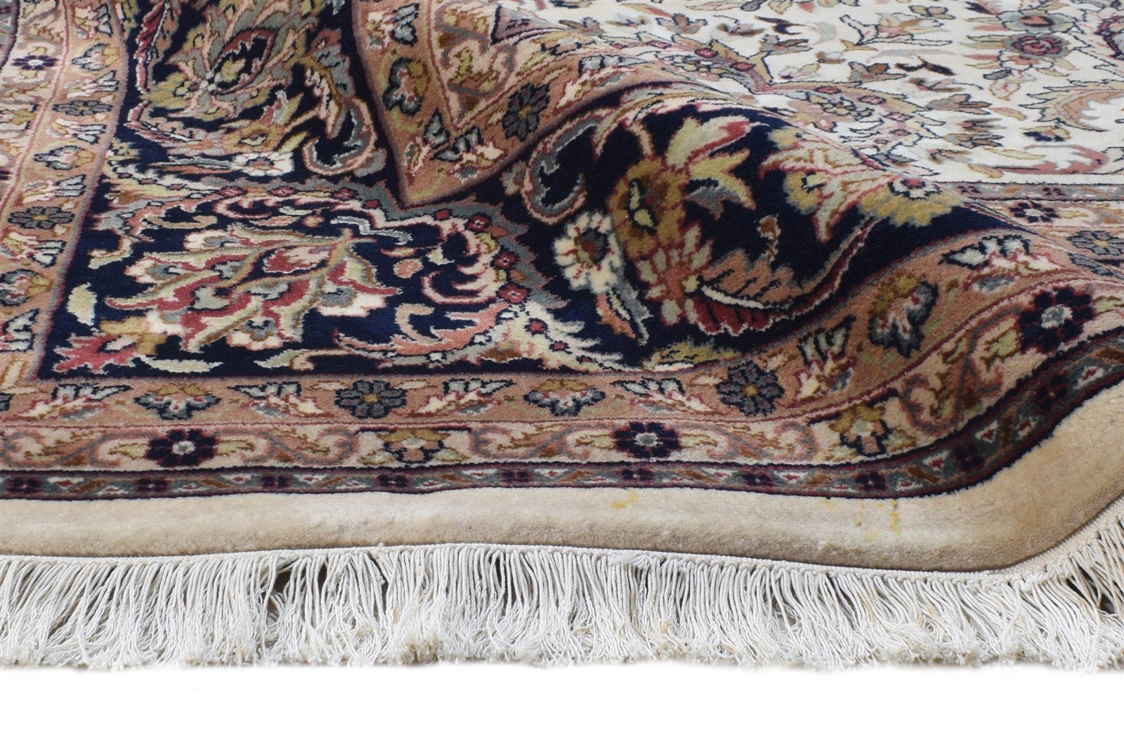 Wool Cream Rug 8' X 11' Persian Hand Knotted Kashan Oriental Large Carpet 7864637325461