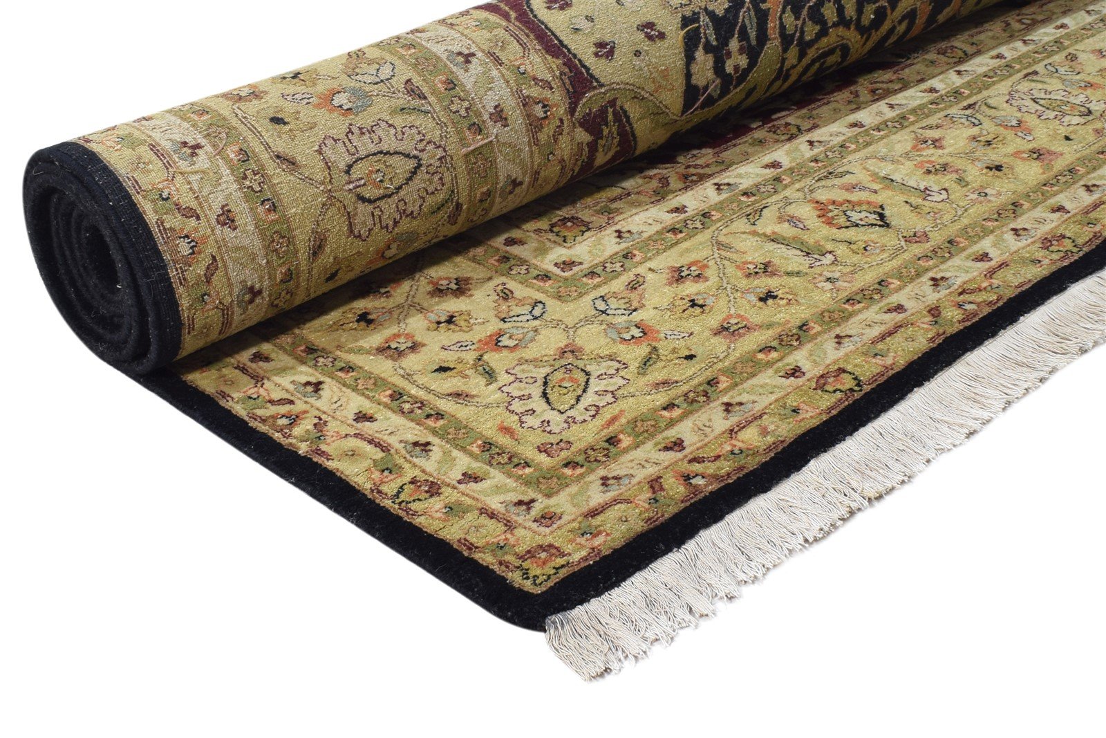 8' X 10' Rug Wool Black Persian Hand Knotted Khotan Oriental Large Carpet Area Rug